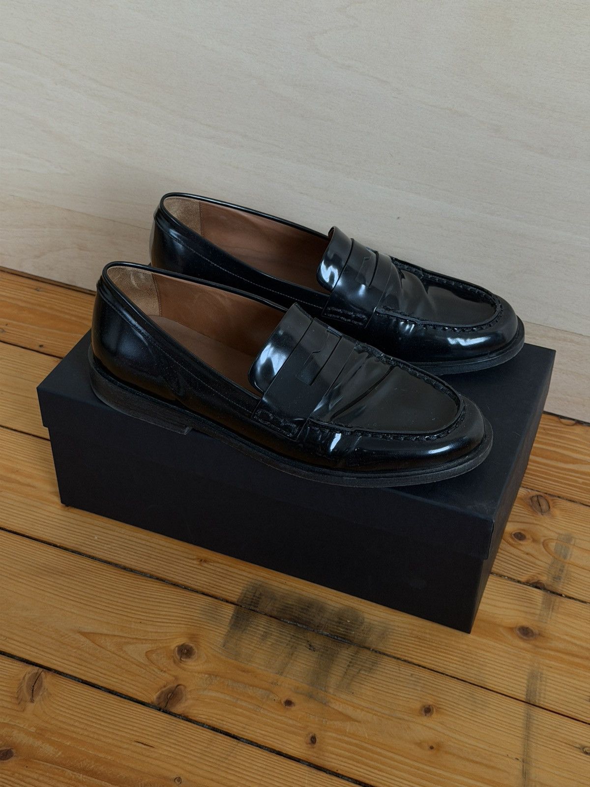 Marsell Marsell Mocasso Penny Loafer 11 laquered leather Size US 11 / EU 44 - 1 Thumbnail