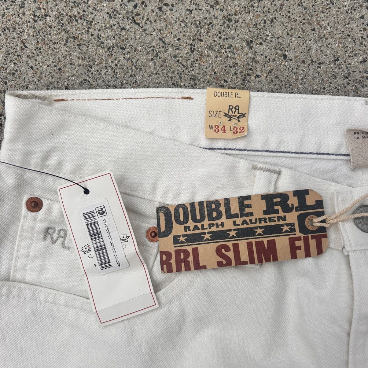 RRL Ralph Lauren RRL Ralph Lauren Brand New White Denim Canvas Pants Size US 34 / EU 50 - 8 Thumbnail