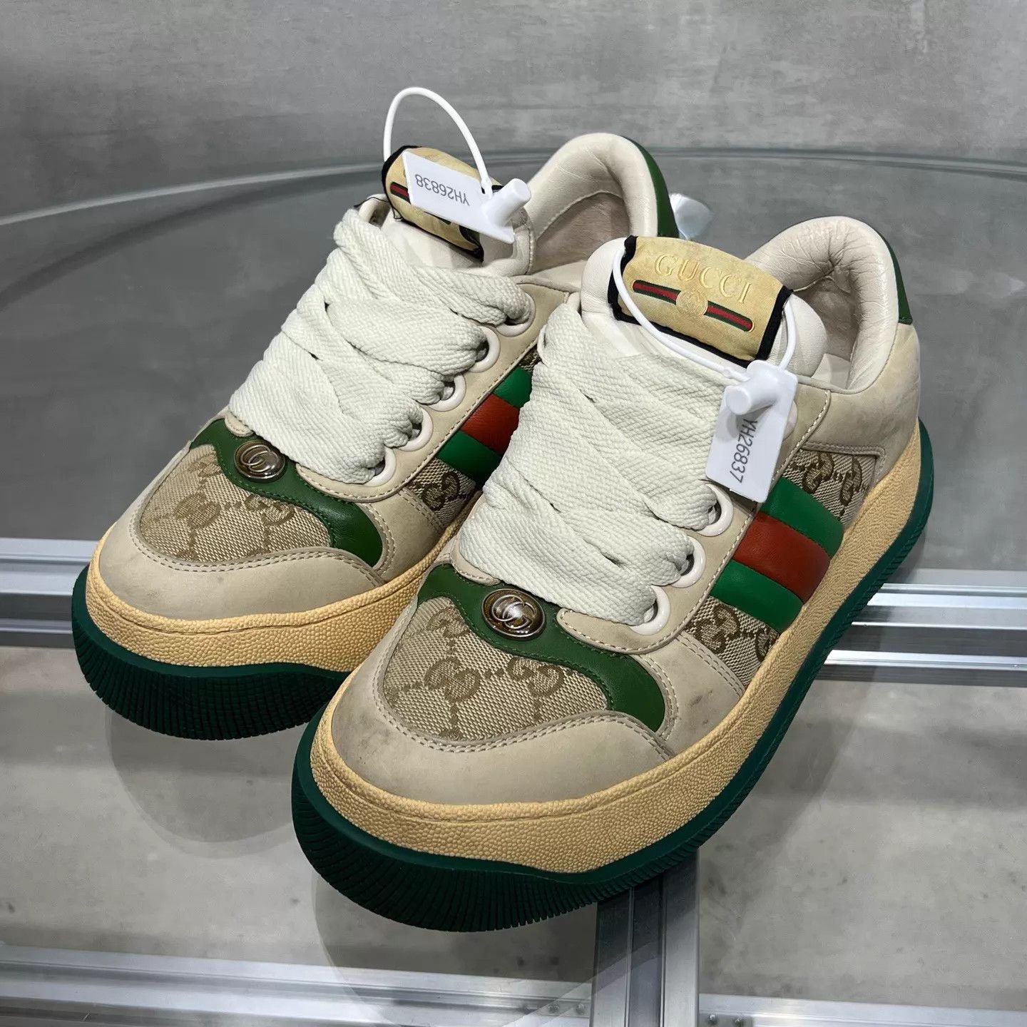 Gucci Gucci Platform Distressed Sneaker Beige Size 36.5 Size US 6 / IT 36 - 2 Thumbnail