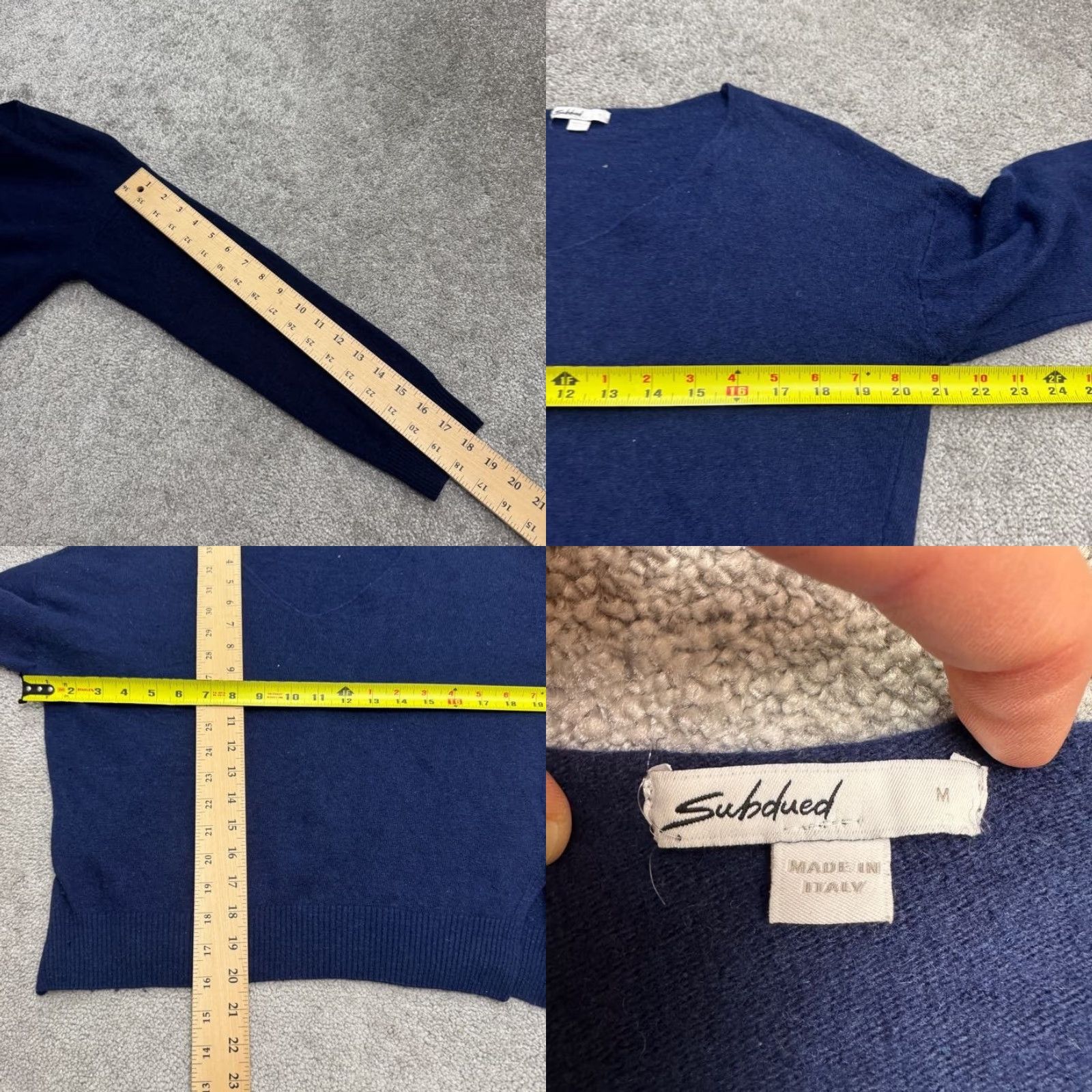 Vintage VINTAGE Subdueb Wool Blend Pullover Sweater Women Medium Blue Knit Casual Fall Spring Winter Size M / US 6-8 / IT 42-44 - 8 Thumbnail