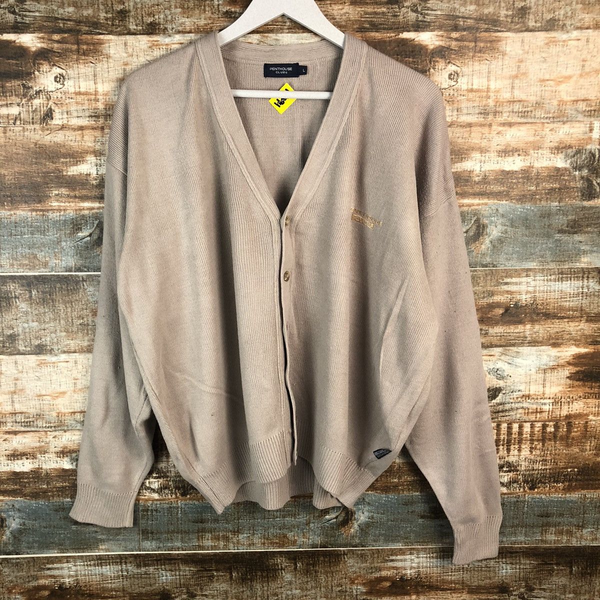 Homespun Knitwear × Japanese Brand Pent House Club Cream Cardigan Knitwear #A1294 Size US L / EU 52-54 / 3 - 3 Thumbnail