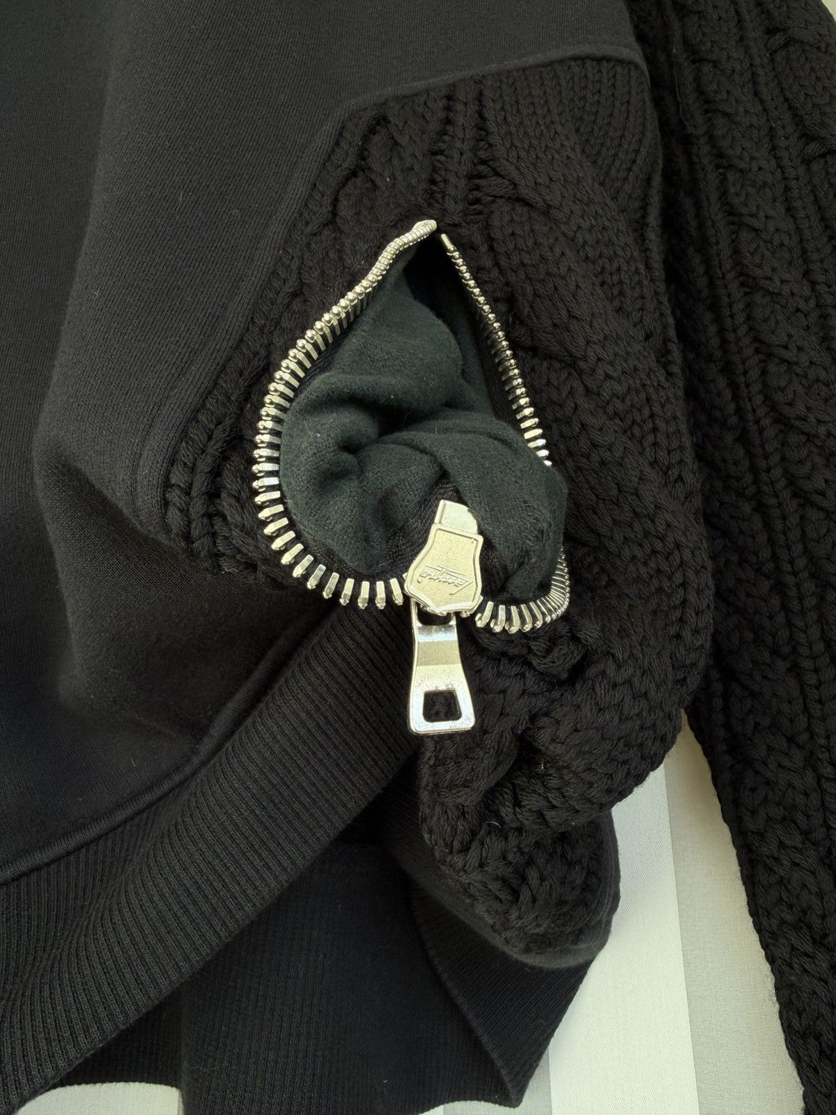 Balmain BALMAIN FW2014 Army Cabel Knit Zip Sweater Decarnin Black Size US M / EU 48-50 / 2 - 14 Thumbnail