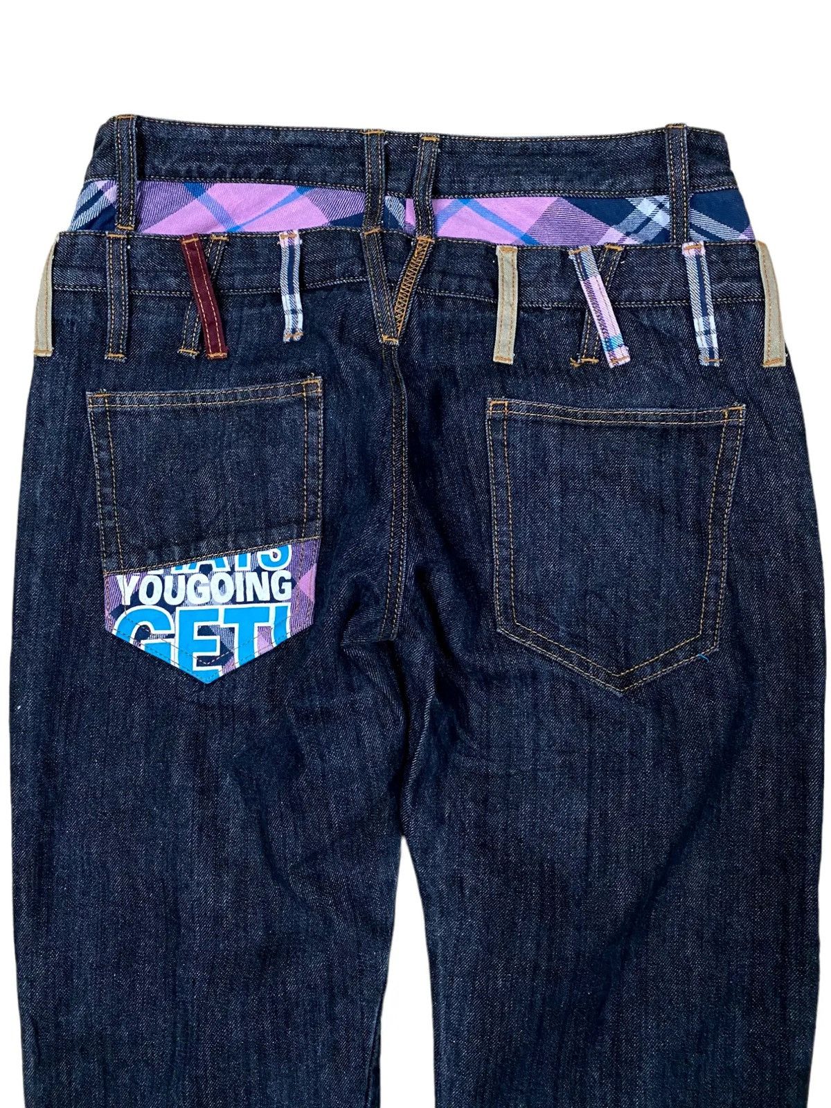 Japanese Brand 🔥Vintage Denim Double Waist Nylaus Japan🔥 Size US 33 - 6 Thumbnail