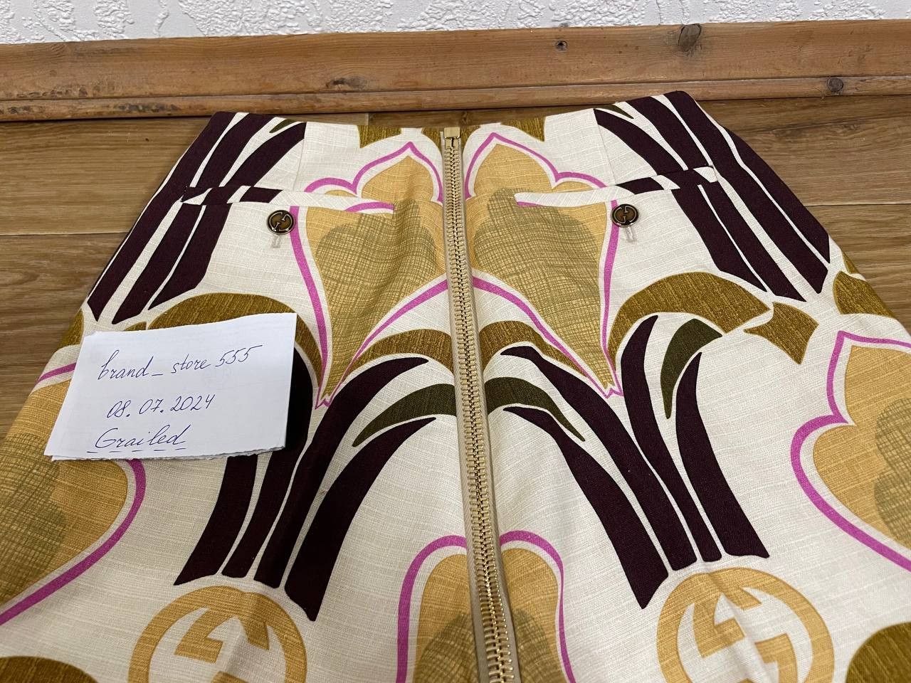 Gucci INTERLOCKING G PRINT LINEN TROUSERS Size 36" / US 14 / IT 50 - 3 Thumbnail