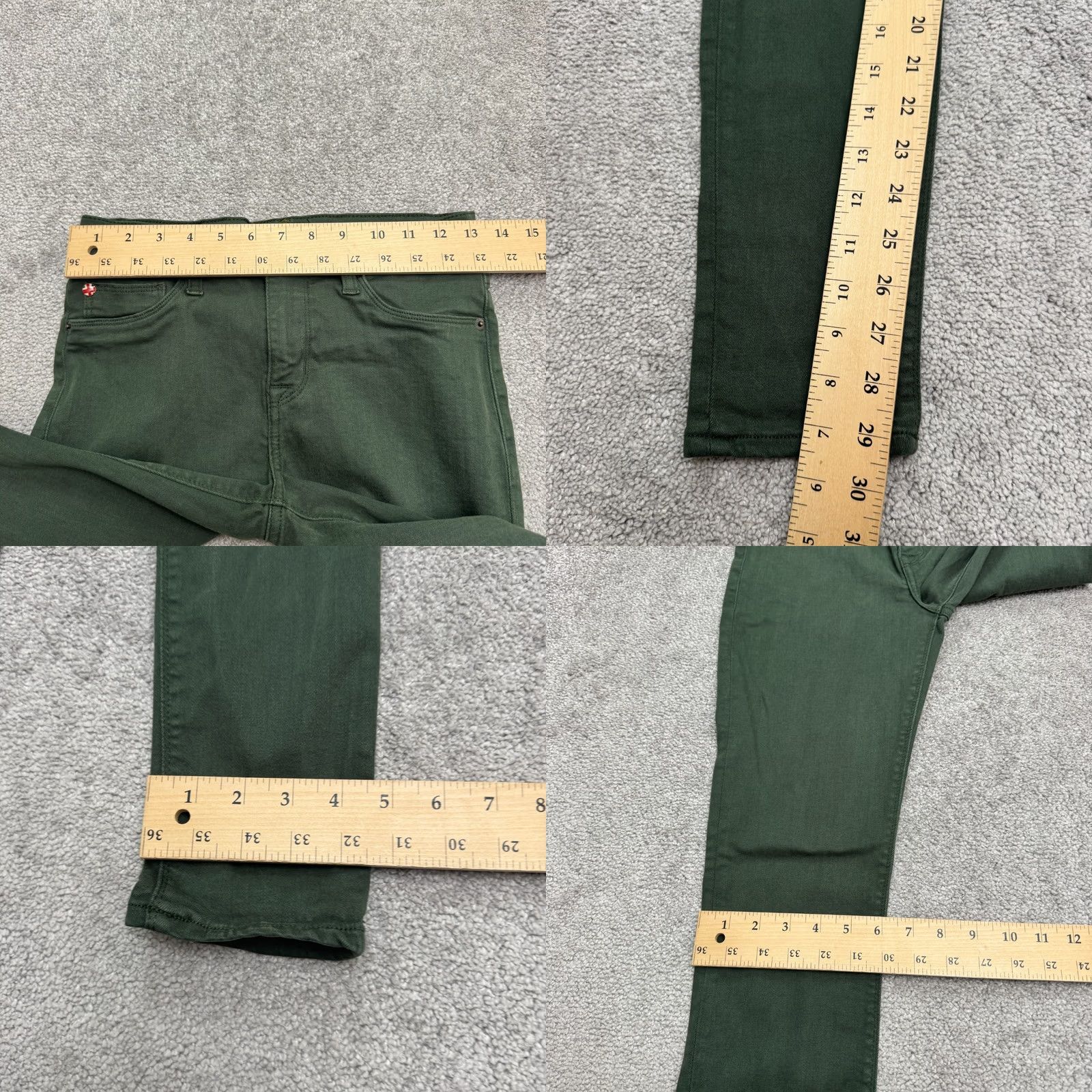 Hudson Hudson Krista Jeans Women 27 Olive Green Mid Rise 29 Inseam Cropped 5-Pocket Denim Cotton Blend Size 27" / US 4 / IT 40 - 9 Thumbnail