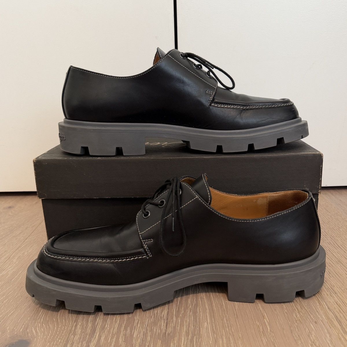 Maison Margiela Maison Margiela Ivy Leather Square Toe Derby - 45 Size US 12 / EU 45 - 6 Thumbnail