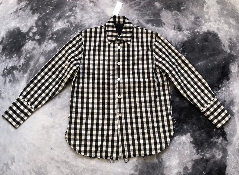 Helmut Lang HELMUT LANG Plaid shirt with fringed jacket Size US L / EU 52-54 / 3 - 1 Thumbnail