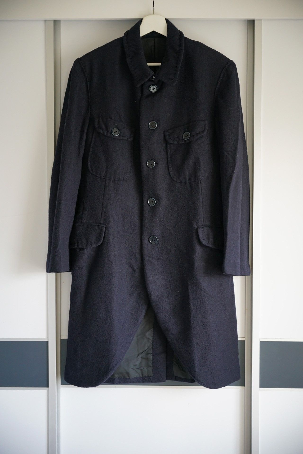 Yohji Yamamoto Yohji Yamamoto Tailored Wool Blend Coat Size US M / EU 48-50 / 2 - 1 Thumbnail