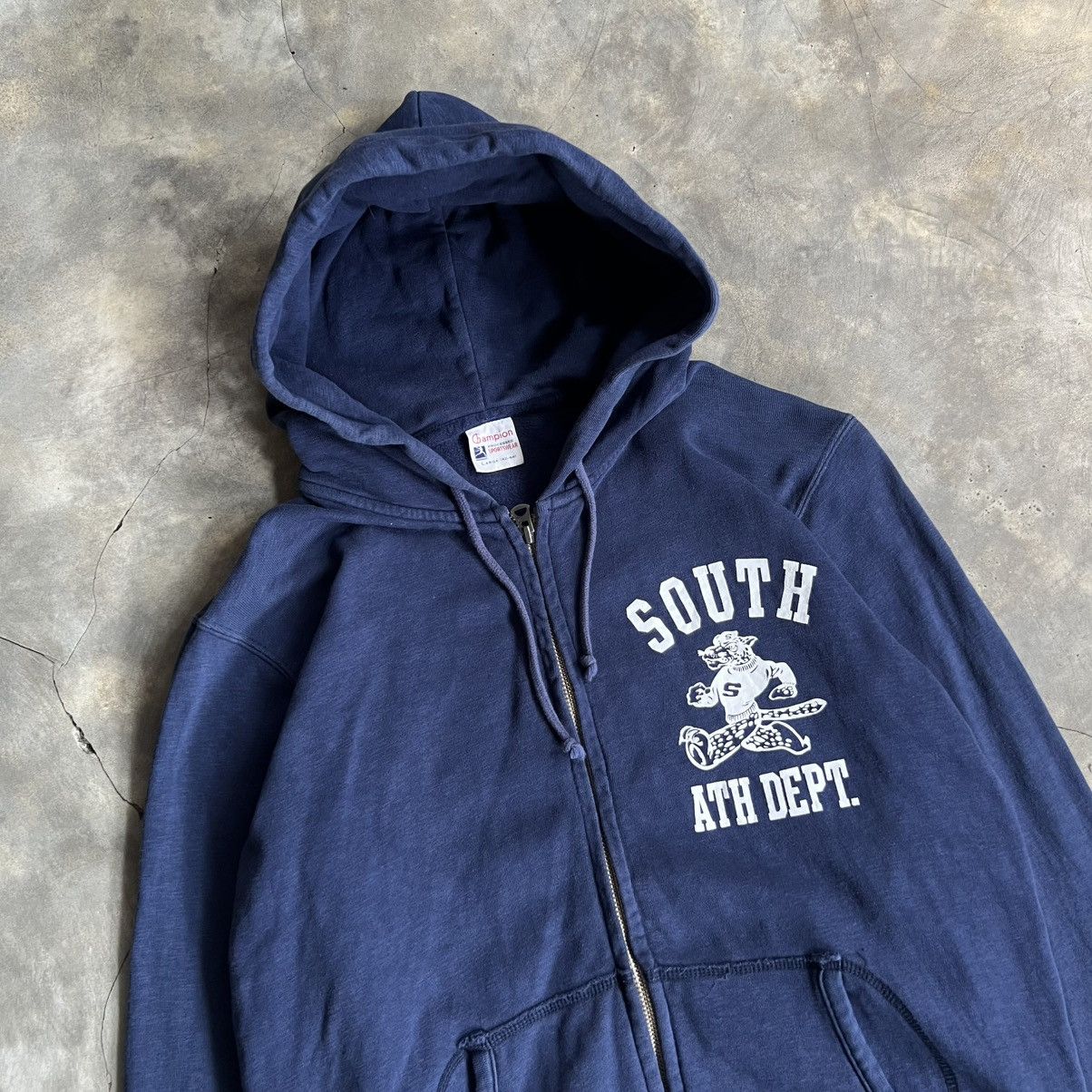 Champion Vintage 80’s Champion South ATH Dept Zip Up Hoodie Size US M / EU 48-50 / 2 - 2 Thumbnail