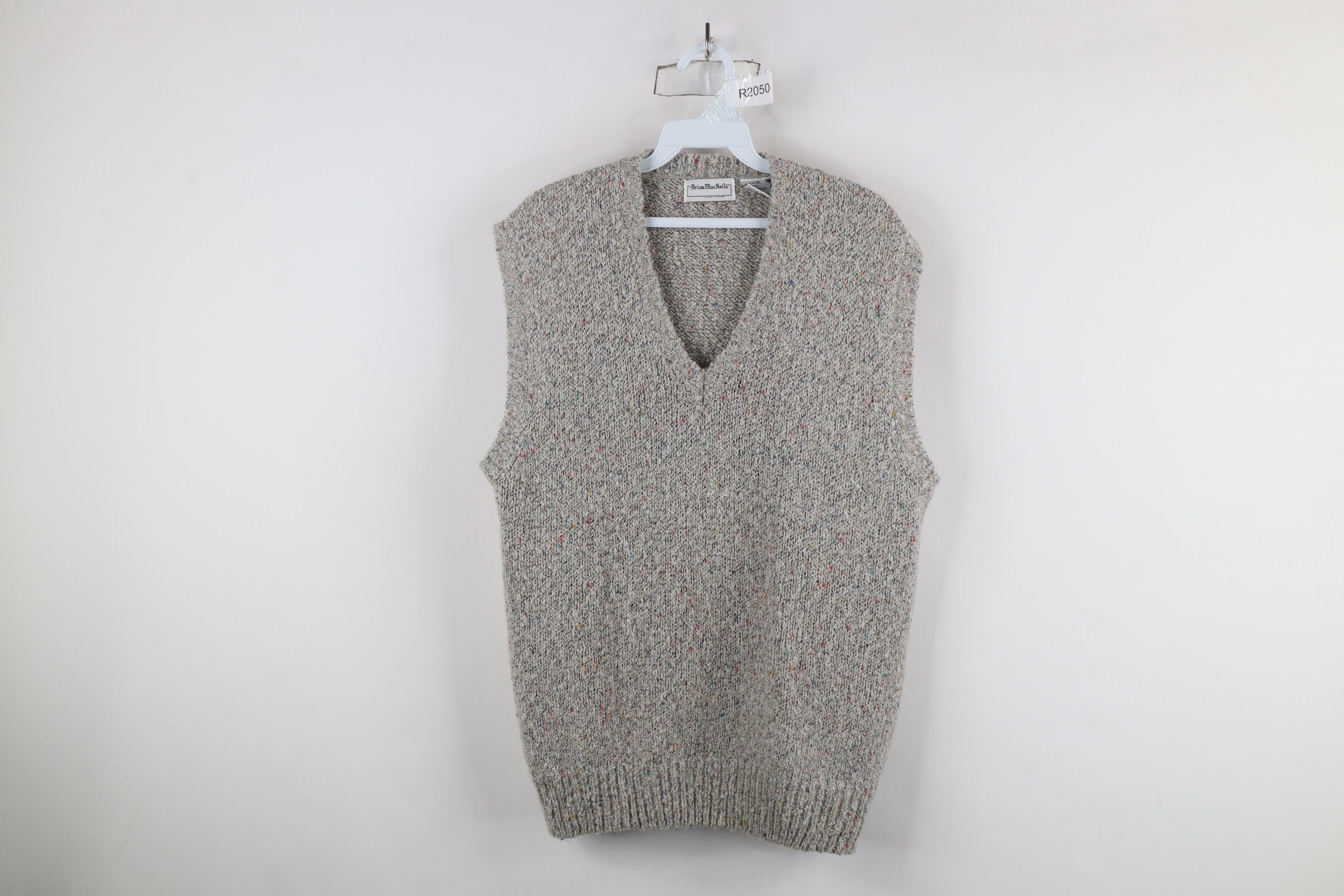 Vintage Vintage 70s Streetwear Knit Rainbow Fleck Sweater Vest Size US XL / EU 56 / 4 - 1 Thumbnail