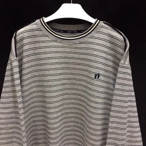 Hang Ten × Vintage Vintage Hang Ten Striped Design Sweatshirt Size US L / EU 52-54 / 3 - 2 Thumbnail