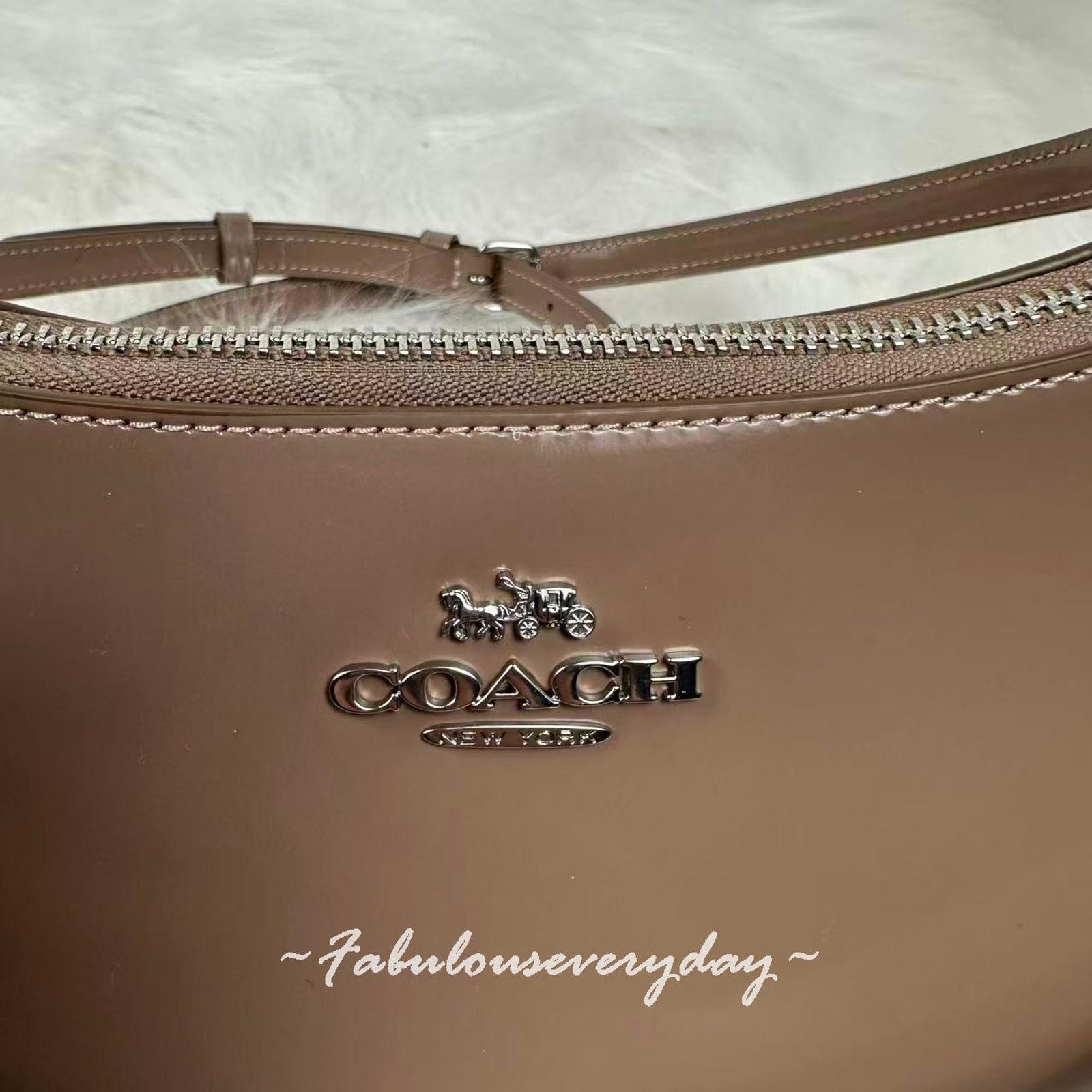 Coach Coach Teri Shoulder Bag Crossbody In Leather Silver/Clay Size ONE SIZE - 7 Thumbnail