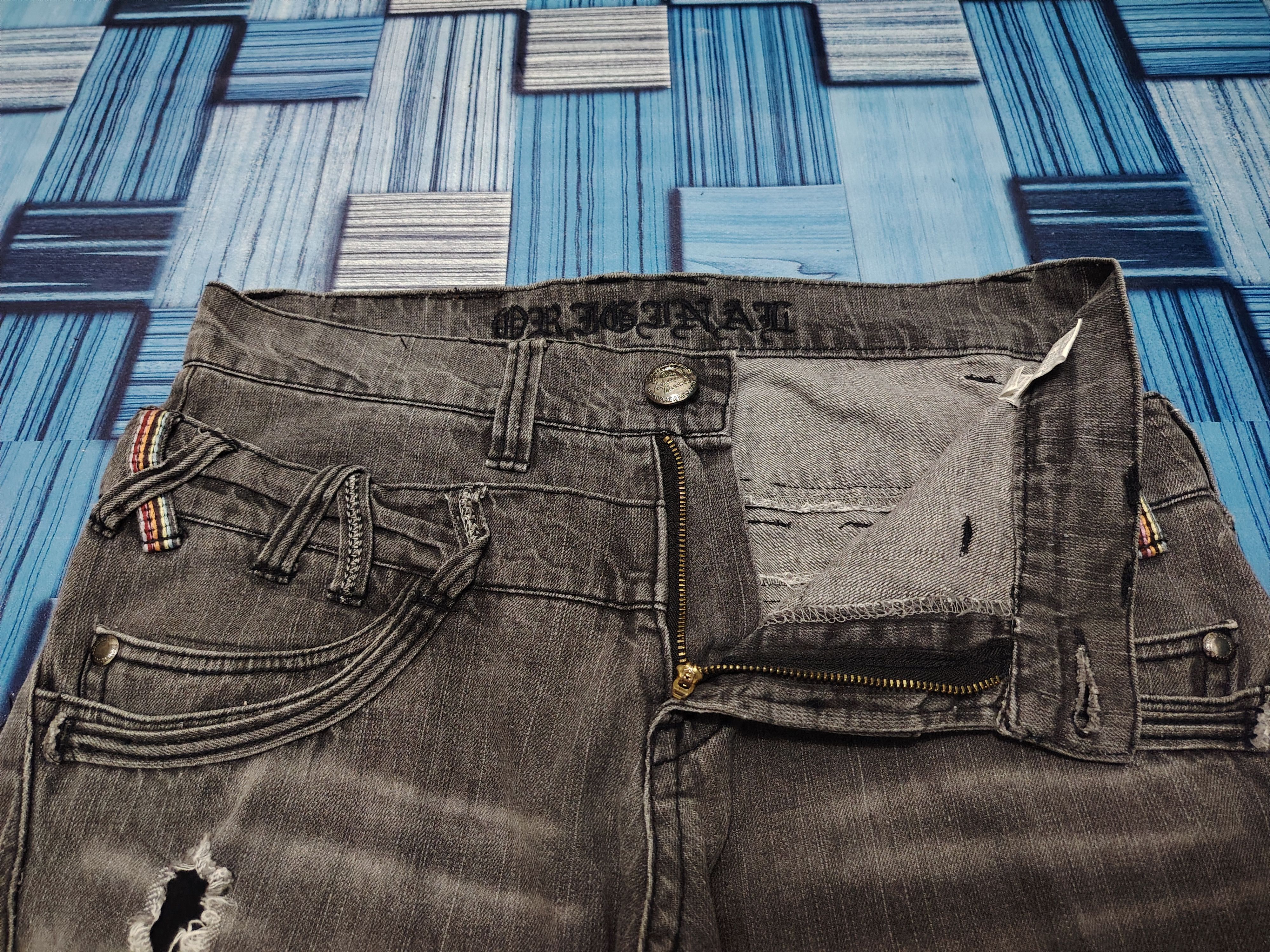 Who Decides War Vtg Japan Assured Joy Double Waist jeans Distressed Jeans Size US 32 / EU 48 - 6 Thumbnail