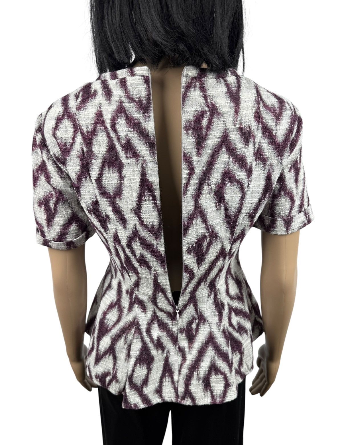 ba&sh Ba&sh Peplum Style Aldo Blouse Jacquard Top size 0 Size XS / US 0-2 / IT 36-38 - 8 Thumbnail
