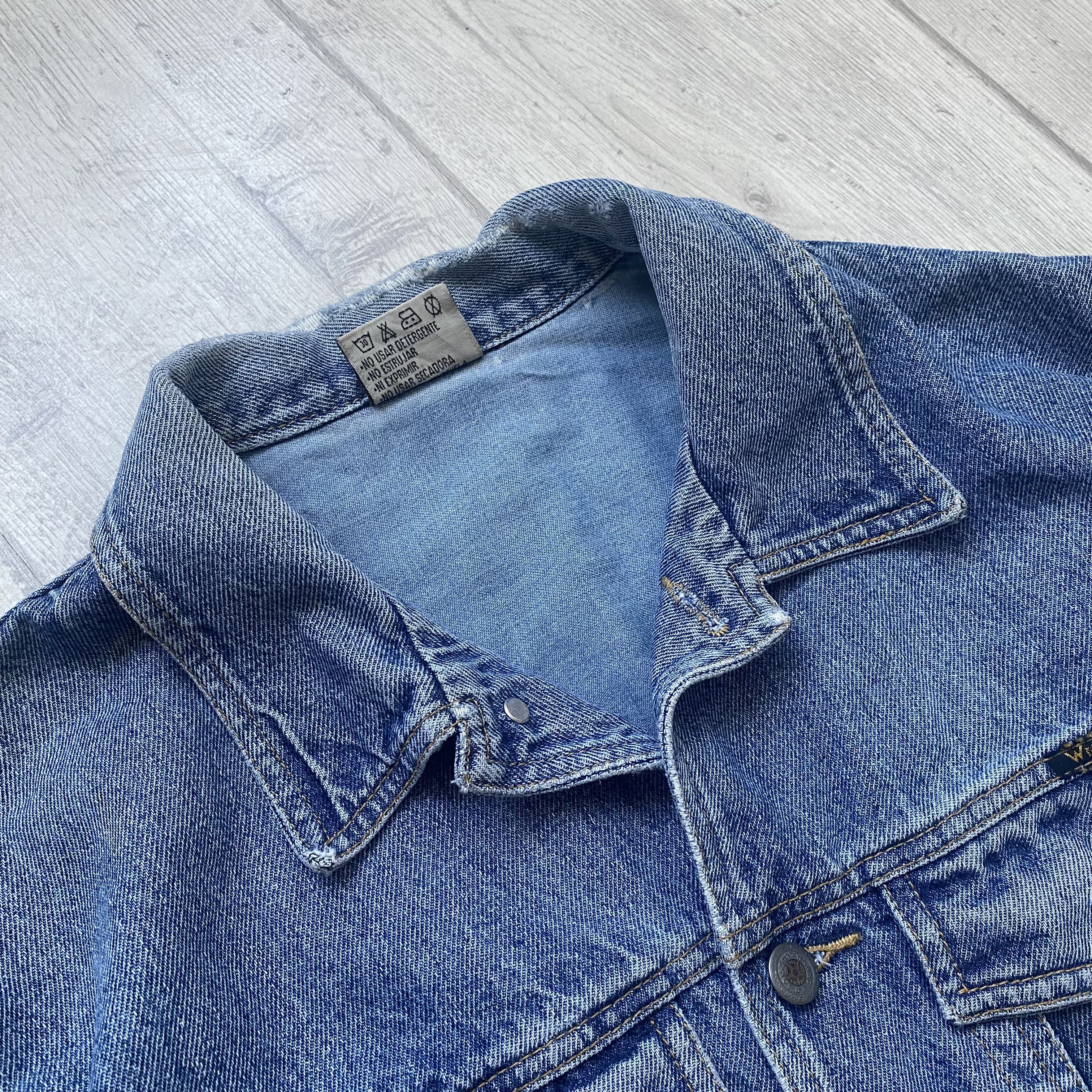 Wrangler Vintage 80s Wrangler heavy denim jacket distressed Size US XL / EU 56 / 4 - 5 Thumbnail
