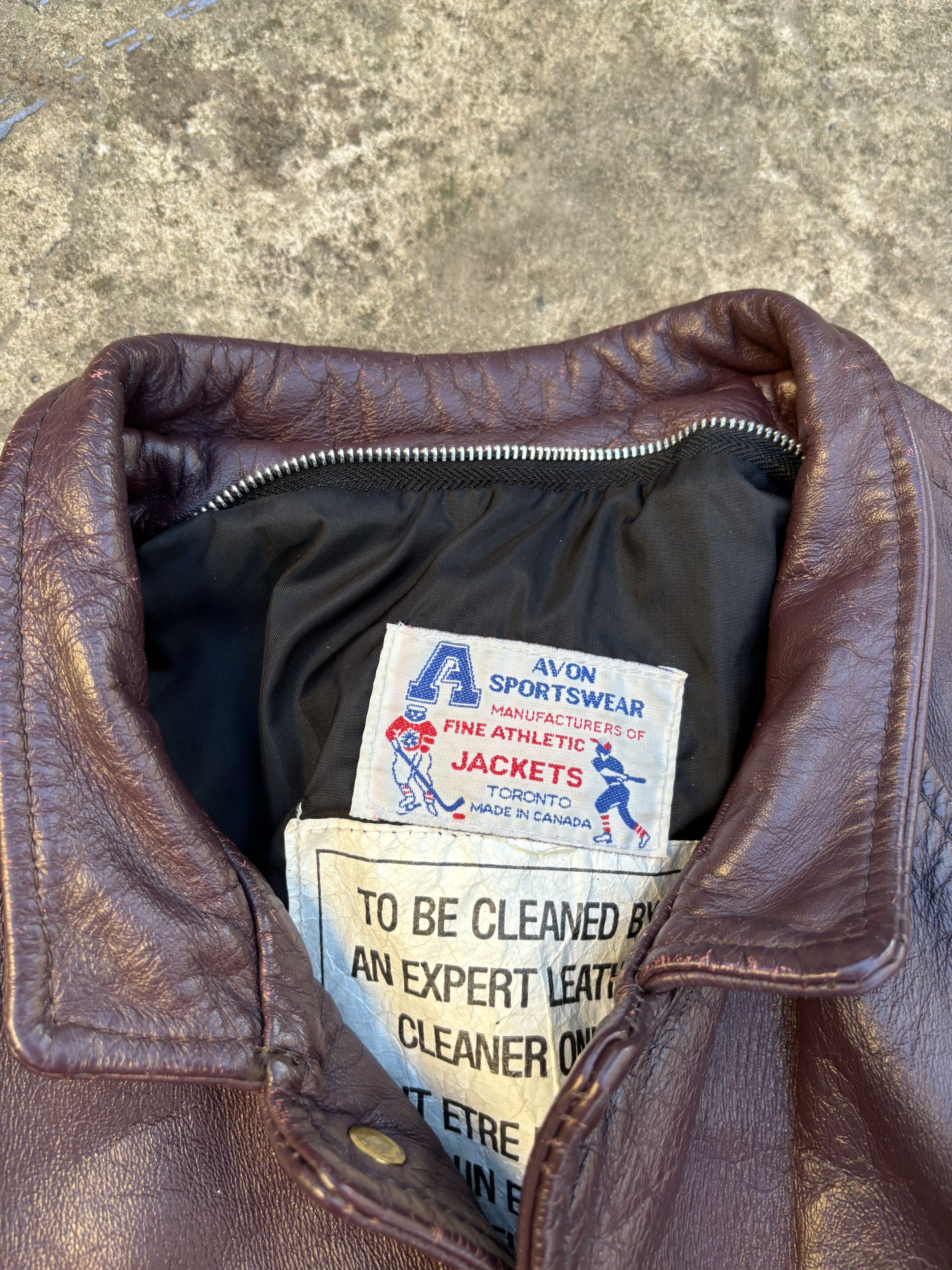 Other Vintage 70s Avon Sportswear Trinity Hockey Leather Jacket Size US L / EU 52-54 / 3 - 7 Thumbnail
