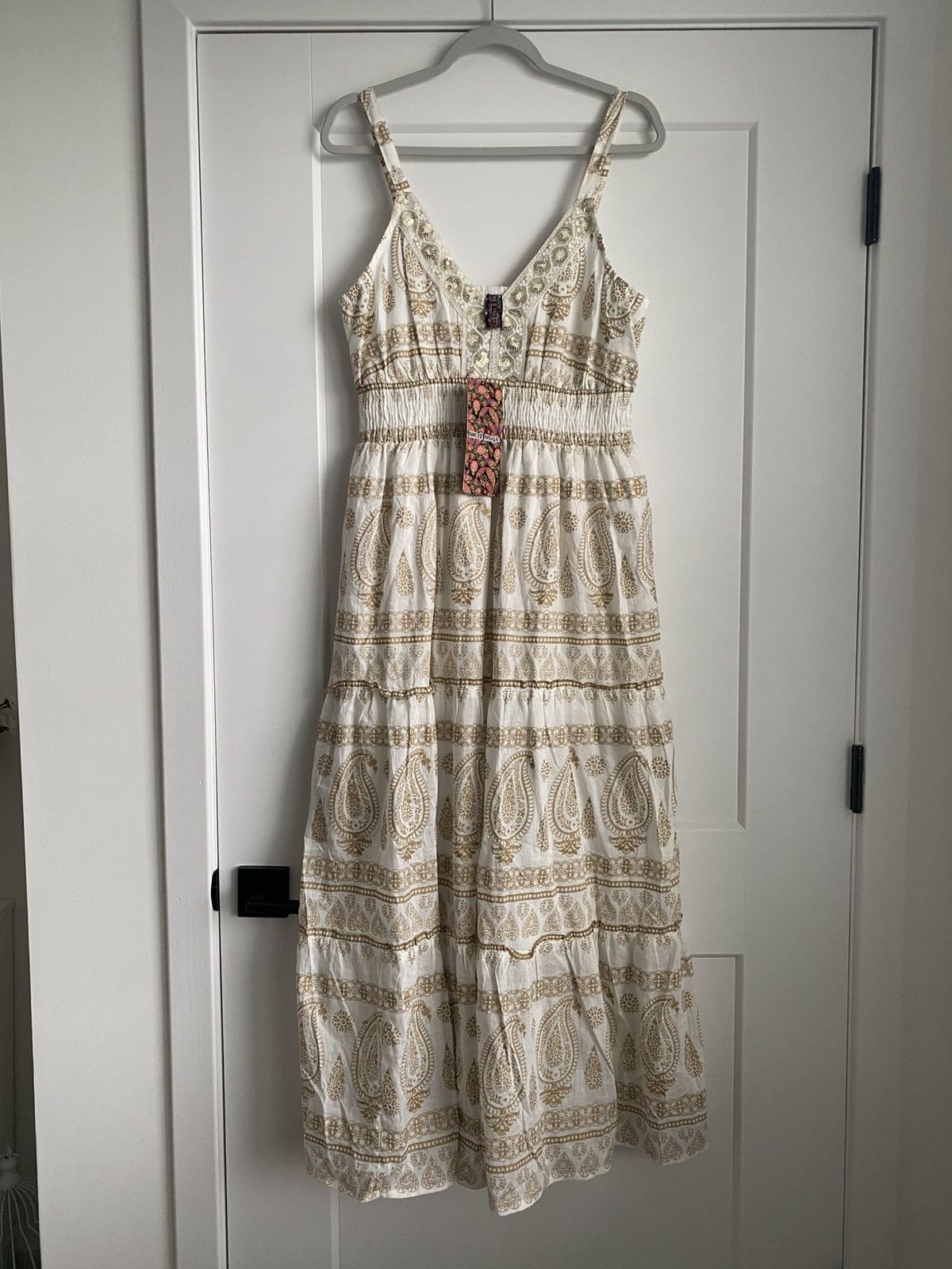 Other Me 2 Magic Women's White Gold Lace Sleeveless Maxi Dress XL Size XL / US 12-14 / IT 48-50 - 2 Thumbnail