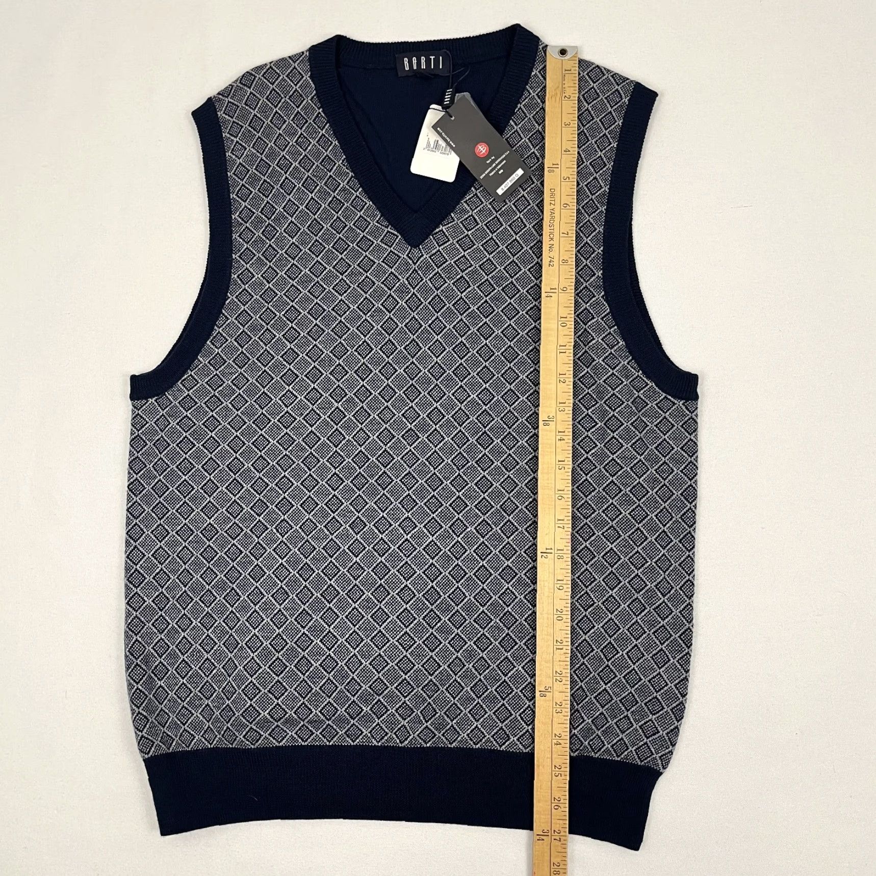 Vintage Zegna Baruffa Lane Sweater Vest Mens Large Blue Merino Wool Jumper Preppy Size US L / EU 52-54 / 3 - 4 Thumbnail