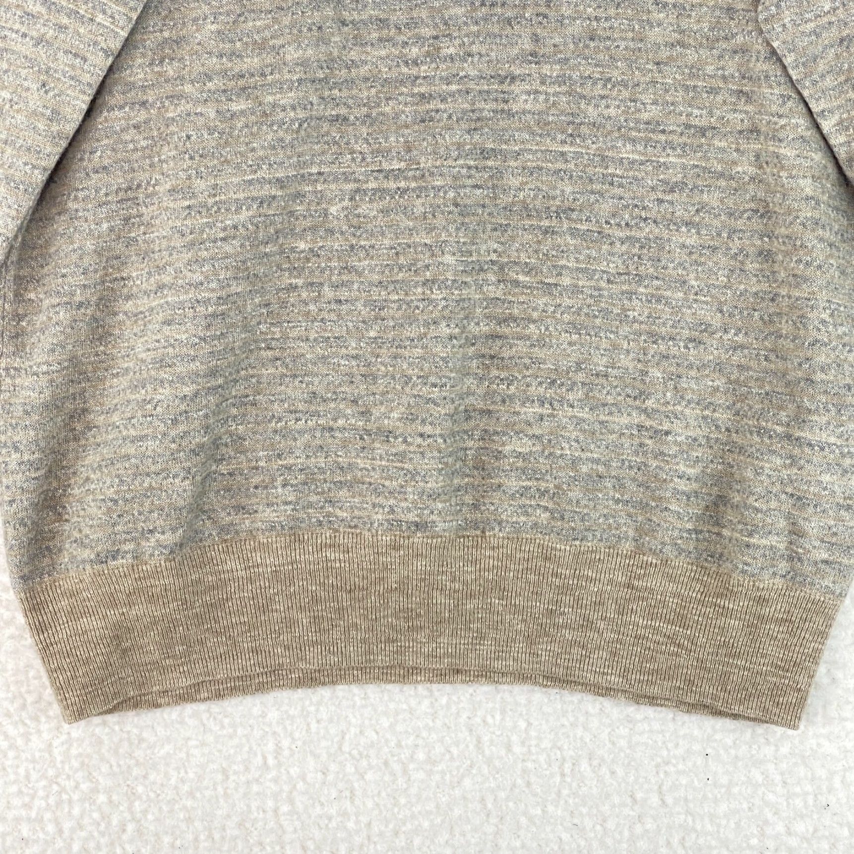 Jos. A. Bank Jos. A. Bank Reserve Sweater Mens Large Beige Wool Blend V-Neck Long Sleeve Knit Pullover Size US L / EU 52-54 / 3 - 5 Thumbnail