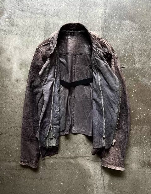 Maison MIHARA YASUHIRO Mihara Yasuhiro Early Distressed Leather Jacket Size US XS / EU 42 / 0 - 3 Thumbnail
