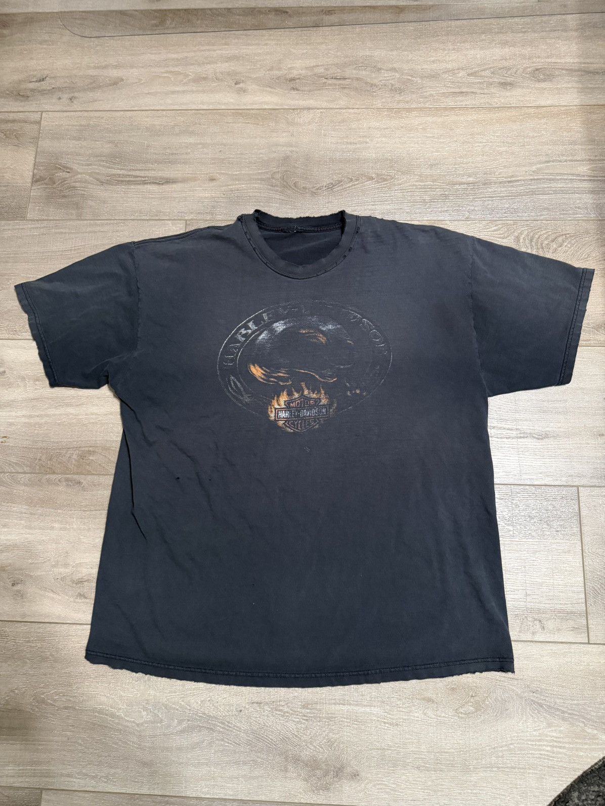 Harley Davidson Vintage Faded Harley Davidson T-Shirt Size US XL / EU 56 / 4 - 1 Thumbnail