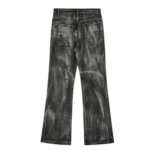 VIBE Punk men's ink-splashed dirty loose straight jeans Size US 32 / EU 48 - 8 Thumbnail