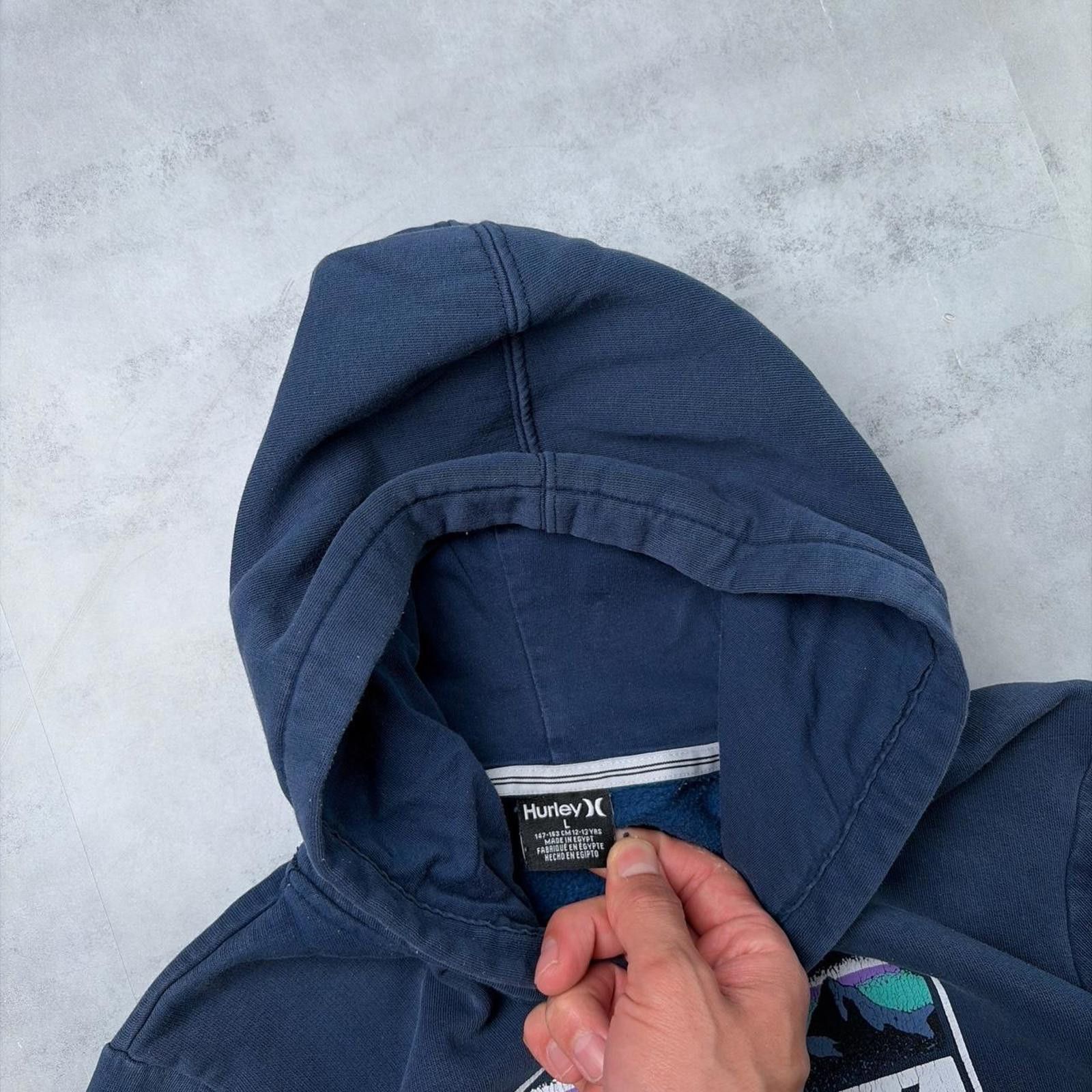 Hurley Y2K Navy Hurley International Grunge Surfwear Hoodie Size L / US 10 / IT 46 - 6 Thumbnail