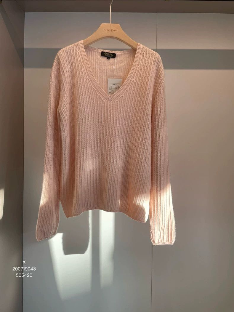 Loro Piana LORO PIANA Light pink goat cashmere sweater Size S / US 4 / IT 40 - 1 Thumbnail