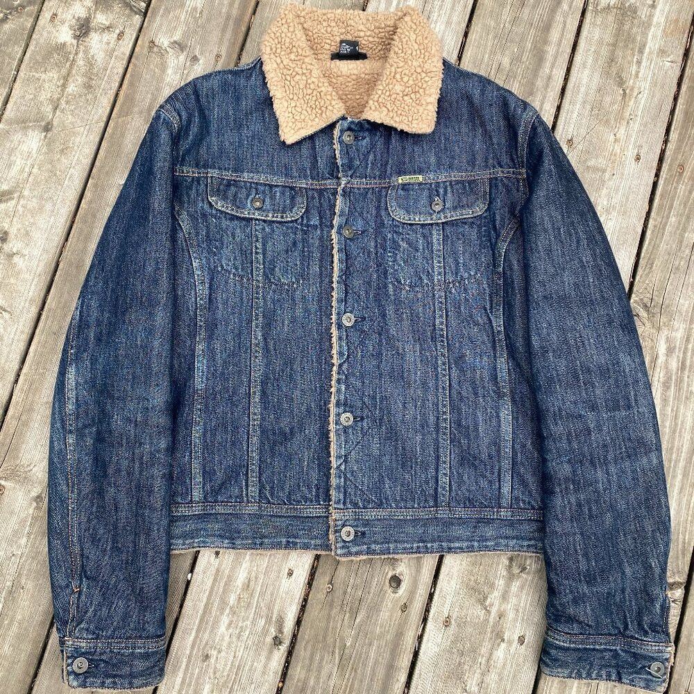 Vintage 2002 Diesel Gregg Fur Sherpa Jacket XL Blue