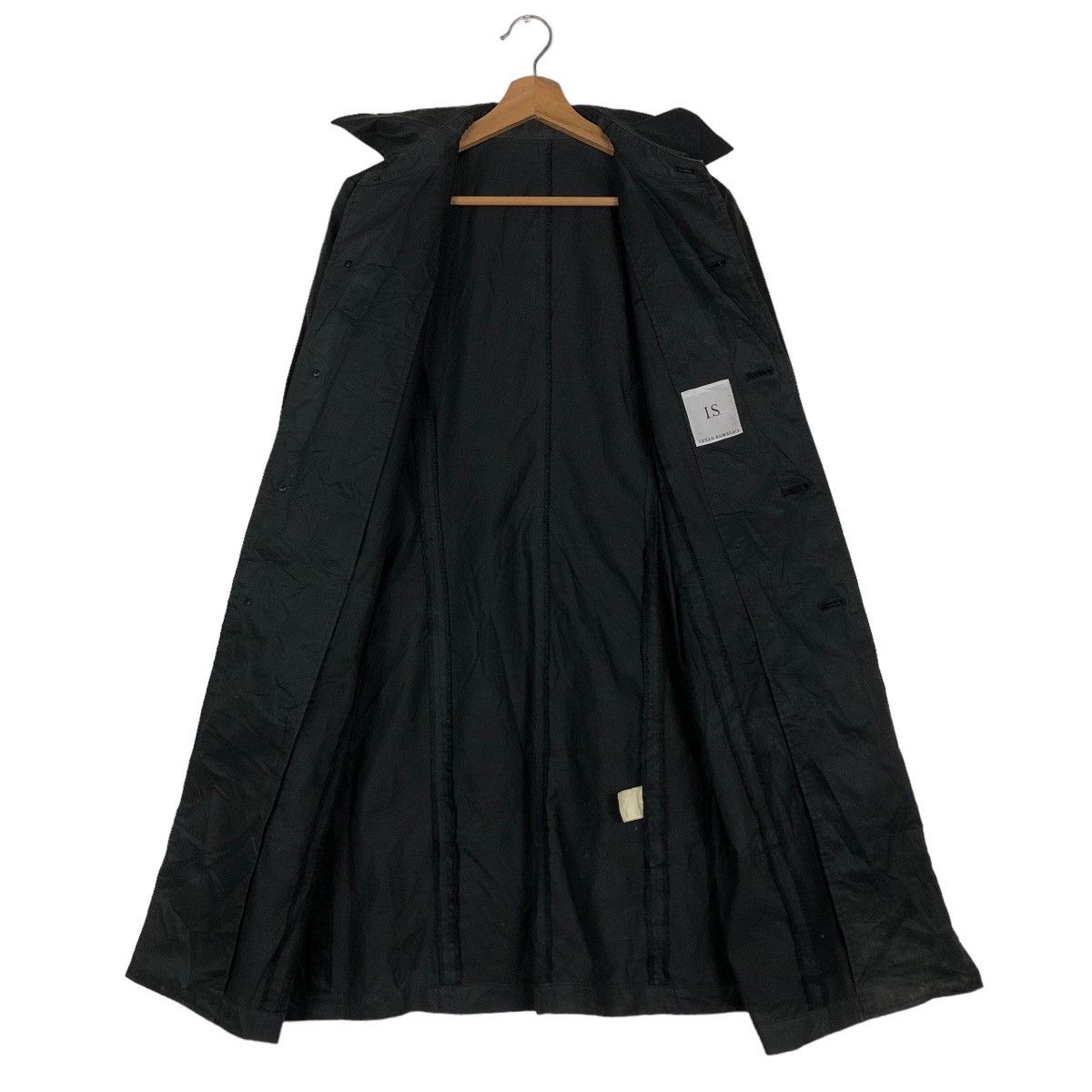 Issey Miyake Rich Black Long Jacket Double Collar Sunao Kiwahara IS Japan Size US M / EU 48-50 / 2 - 13 Thumbnail