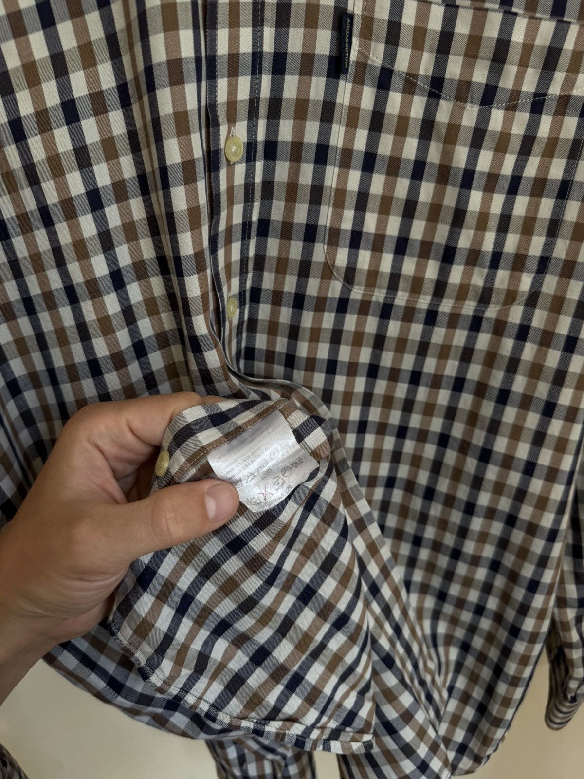 Aquascutum Aquascutum Brown House Check Shirt Long Sleeve Button Down Size US M / EU 48-50 / 2 - 6 Thumbnail