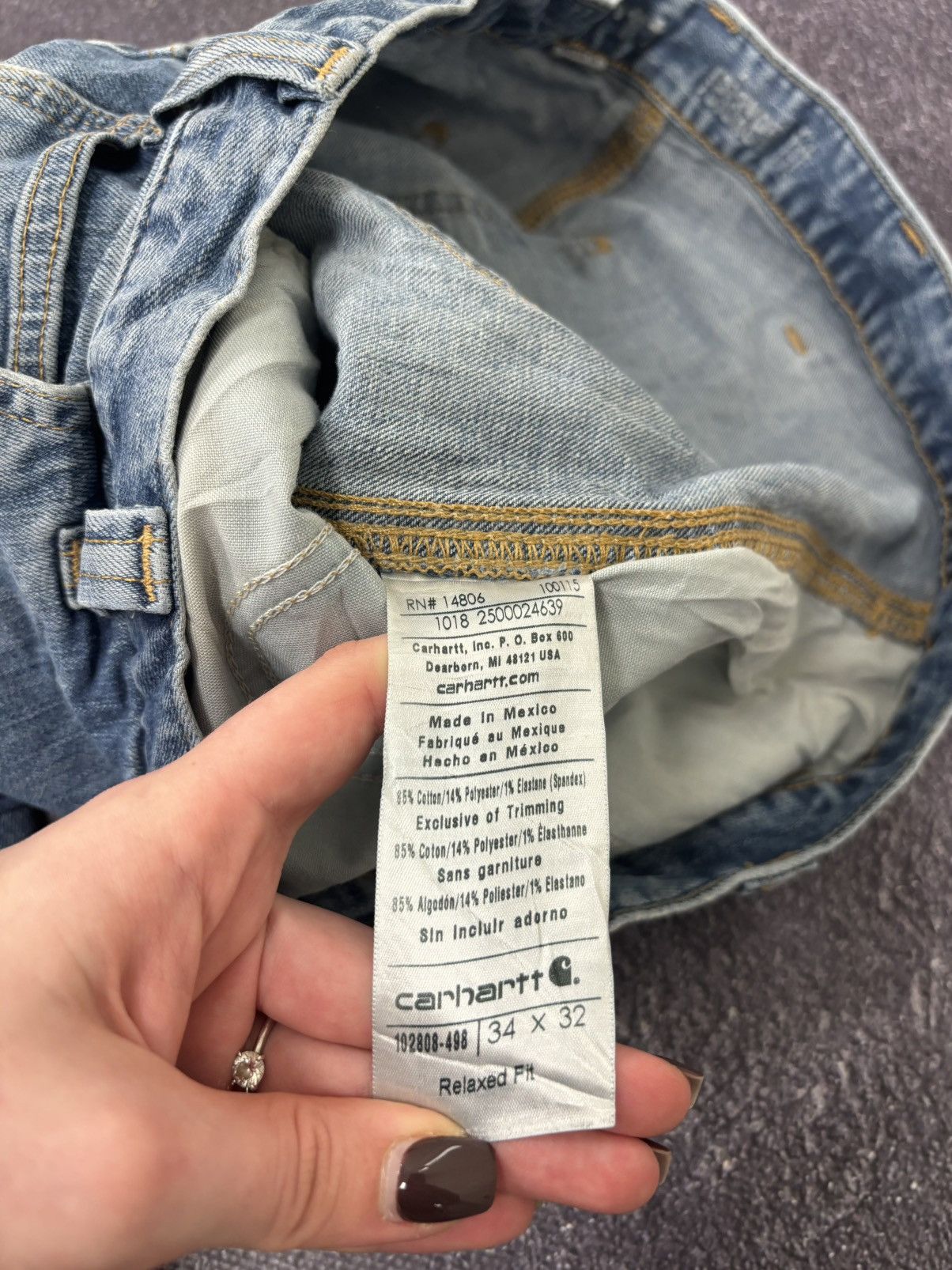 Carhartt Vintage Carhartt Faded Light Blue Relaxed Fit Denim Jeans Size US 34 / EU 50 - 16 Thumbnail