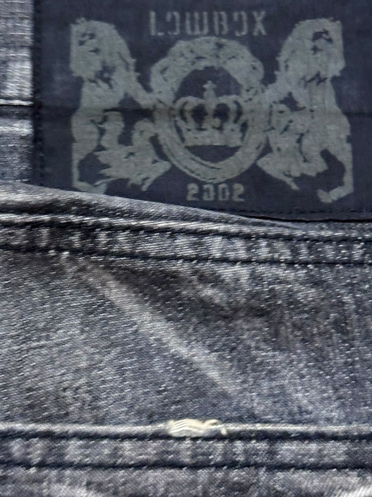 LOWBOX Vintage Lowbox Black Whiskers Distressed Denim Size US 31 - 9 Thumbnail