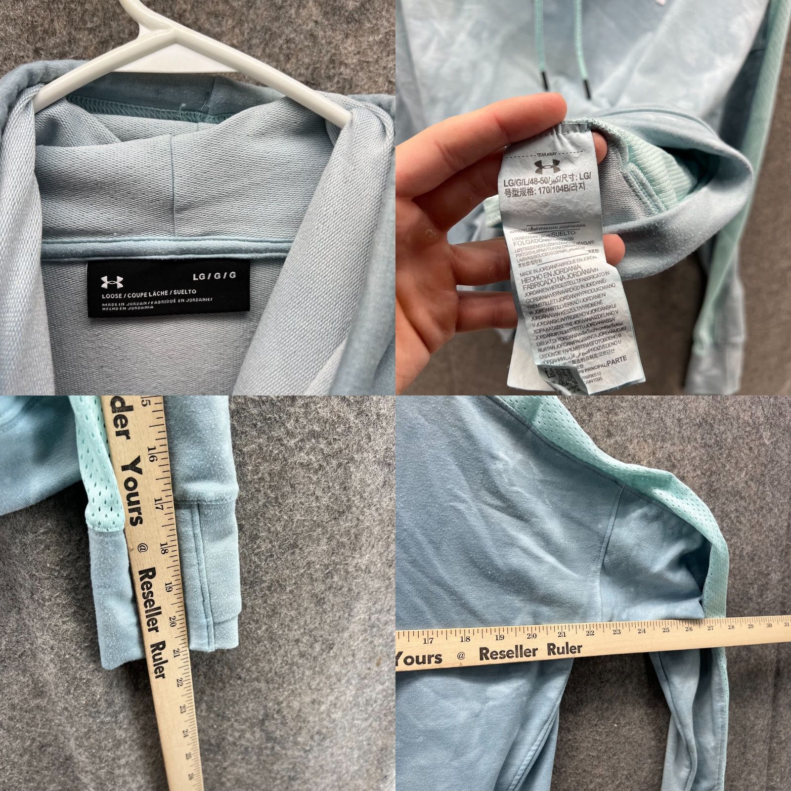 Under Armour Under Armour Sweater Women Large Teal Hooded Pullover Fleece Jacket Size L / US 10 / IT 46 - 8 Thumbnail