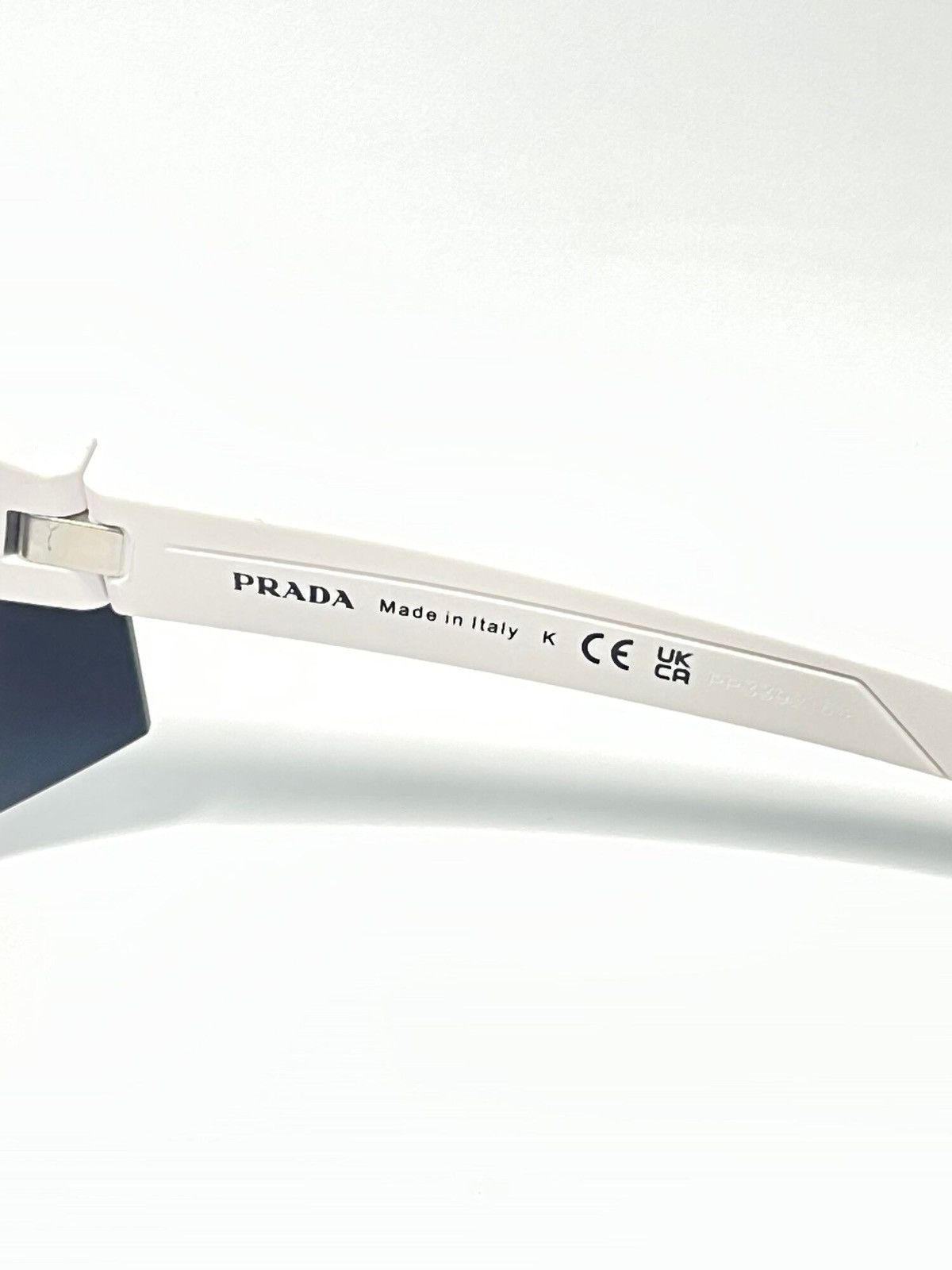Prada BNIB Prada Linea Rossa Dark Grey Irregular Sunglasses Size ONE SIZE - 4 Thumbnail