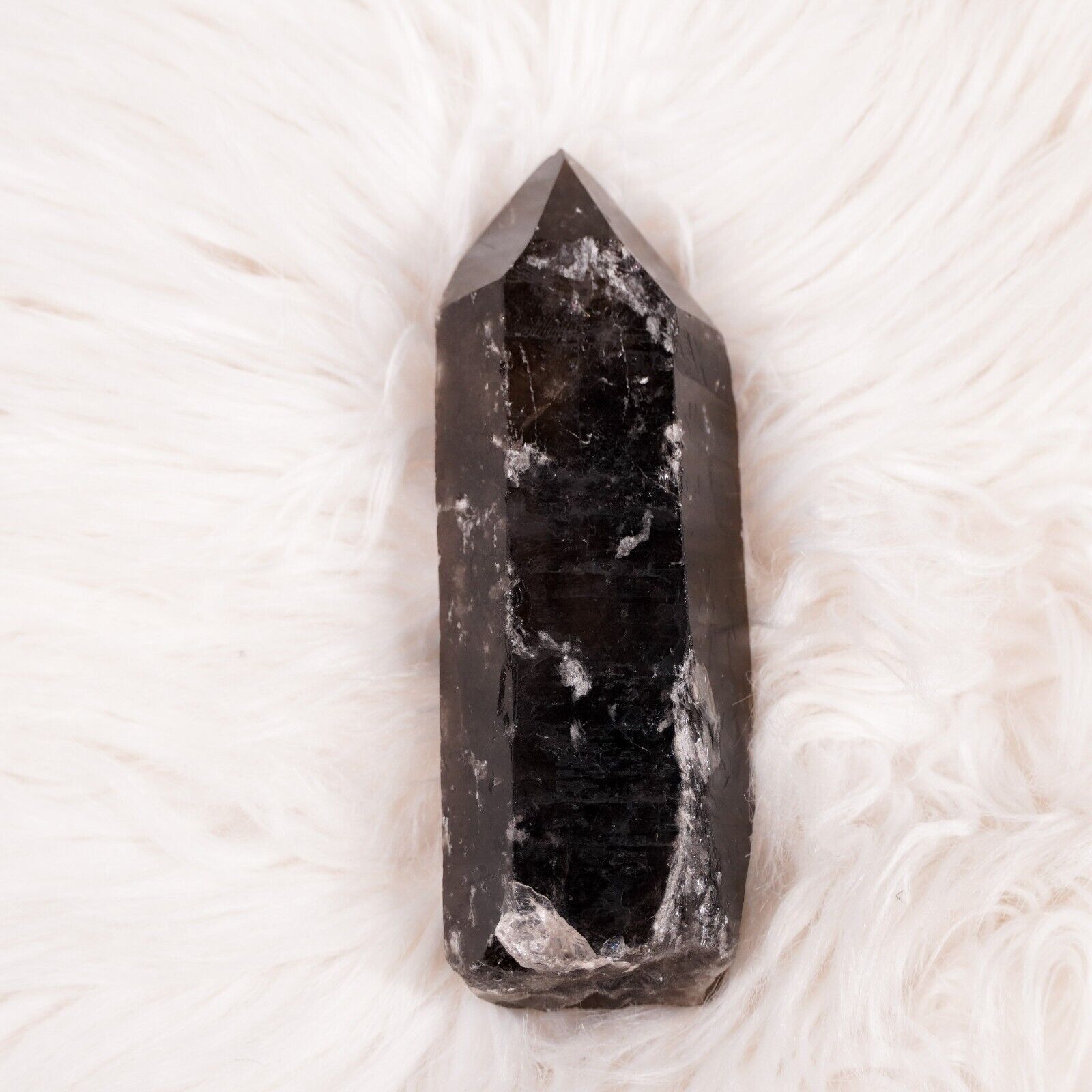 Other Large Smokey Quartz Crystal Point 5" Healing Gemstone Wand Size ONE SIZE - 6 Thumbnail