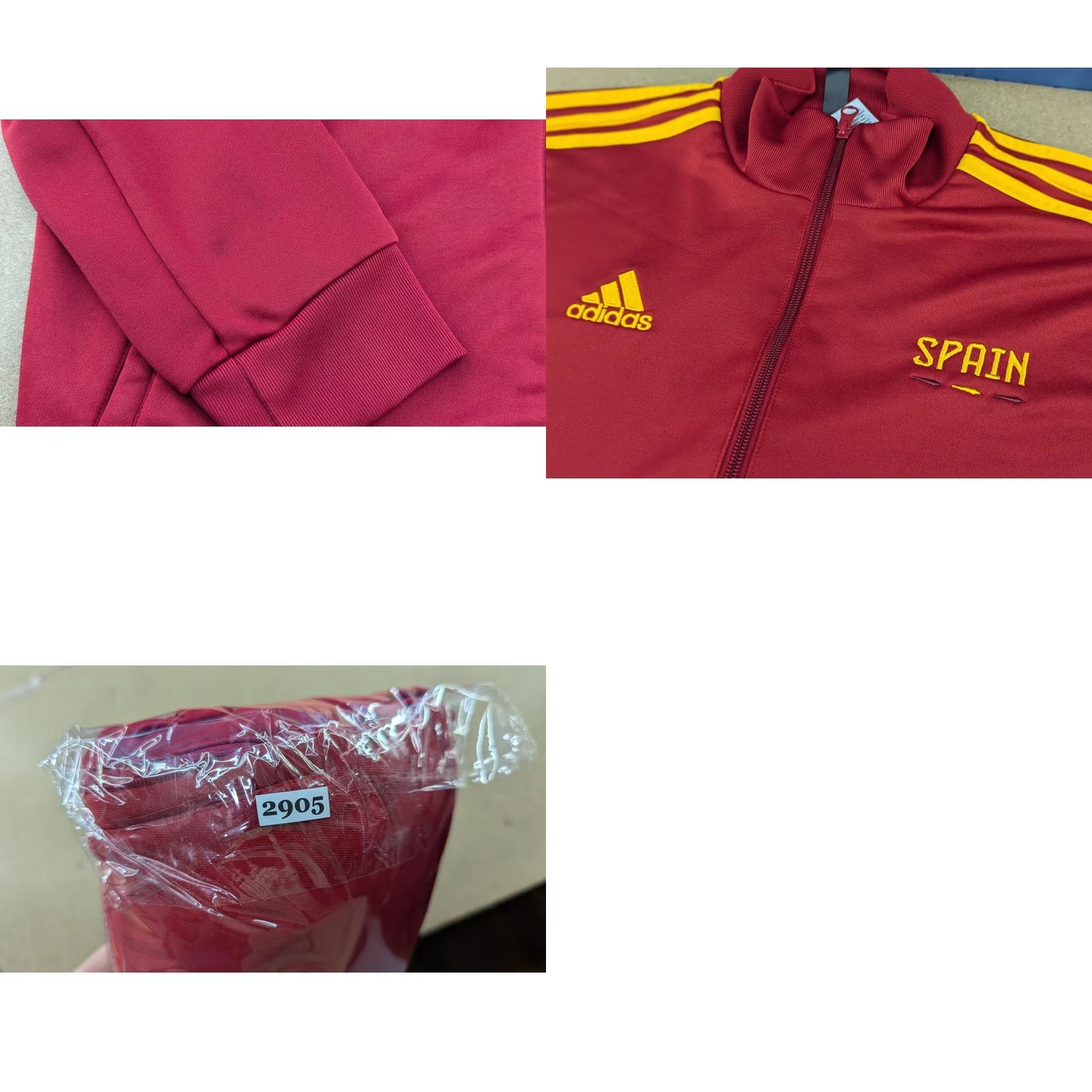 Adidas Adidas Track Jacket Mens Size L Red Football Qatar World Cup 2022 Regular Nylon Quick Dry Water Resistant" Size US L / EU 52-54 / 3 - 9 Thumbnail
