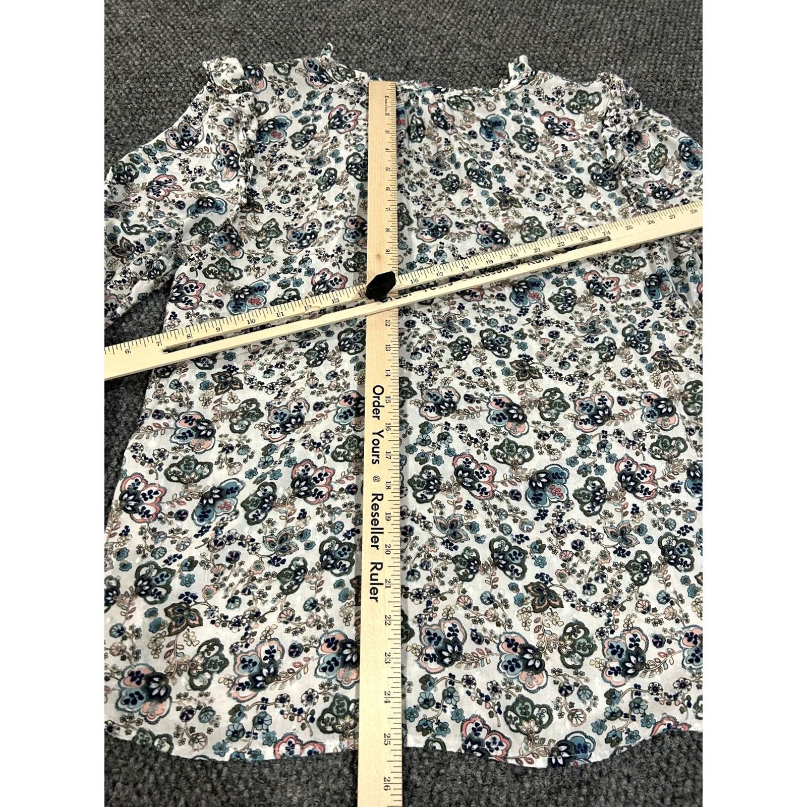 Ann Taylor LOFT blouse Womens Medium ivory floral long sleeve lightweight boho stretch Regular Ann Taylor Loft Blouse Casual Women Satin? Size M / US 6-8 / IT 42-44 - 7 Thumbnail