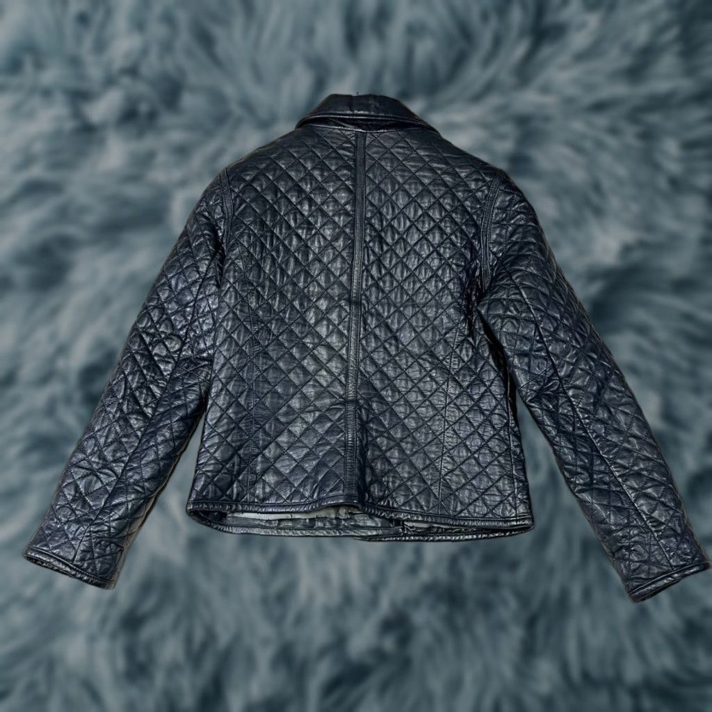Vintage Kenneth Cole Reaction Jacket Womens Leather Quilted Black M Size Womens Regular Leather Basic Jacket Dresses? Size M / US 6-8 / IT 42-44 - 1 Thumbnail