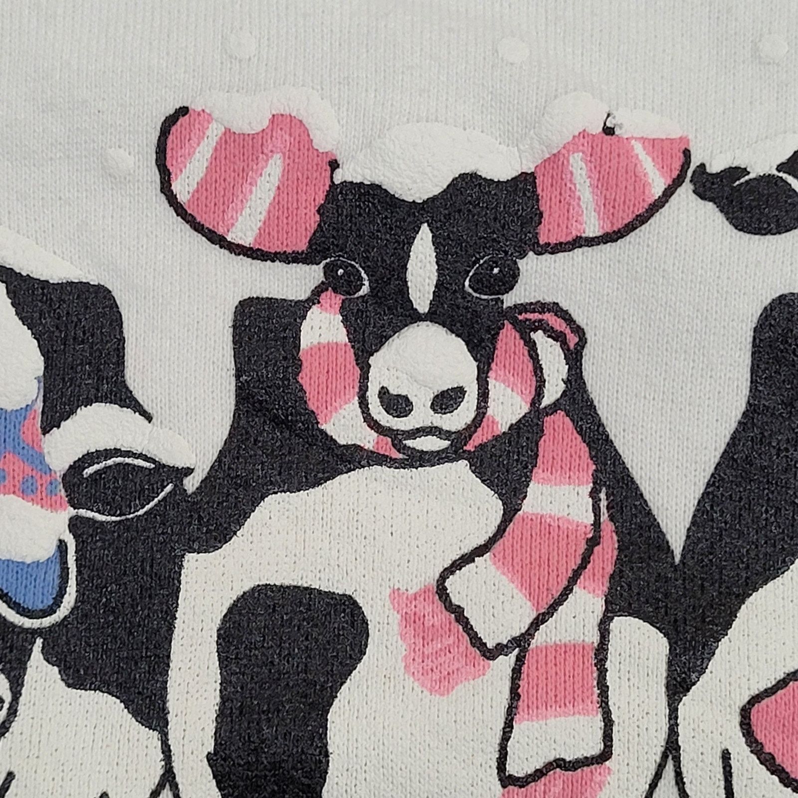 Jerzees Vintage Funny Cow Sweatshirt Women 2XL 24x26 Baggy Winter Size XXL / US 16-18 / IT 52-54 - 11 Thumbnail