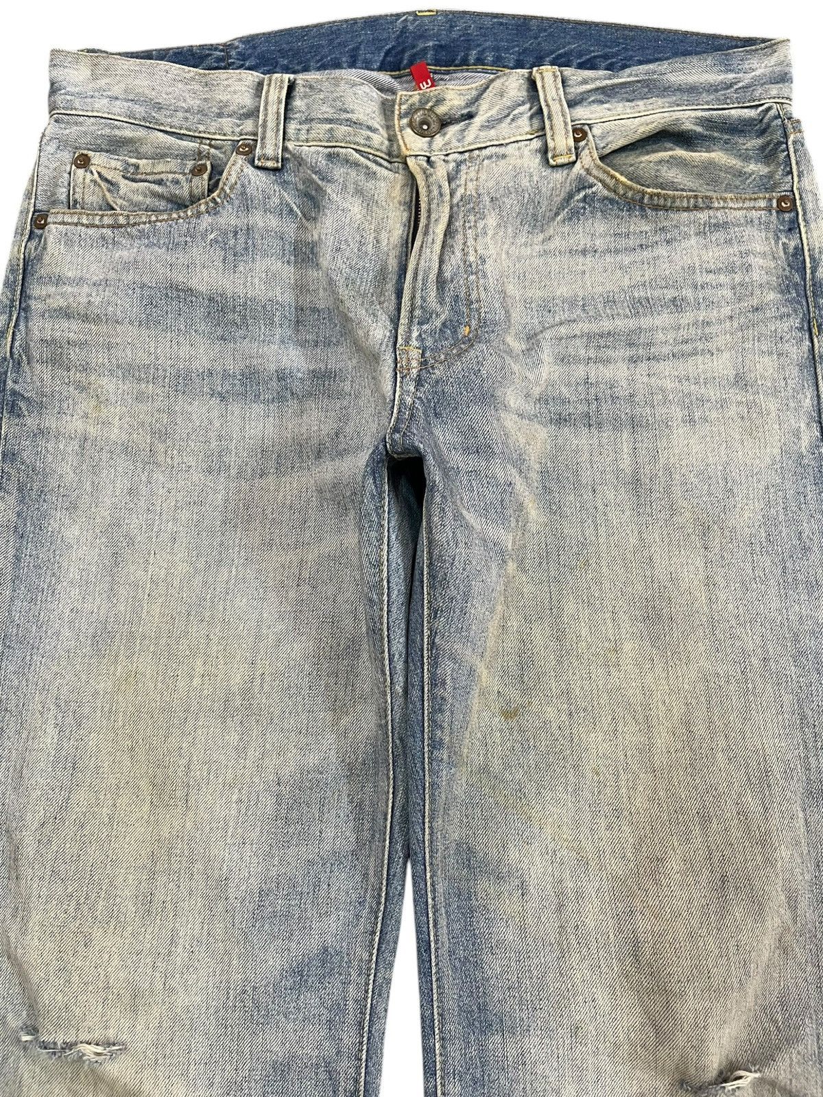 Jun Takahashi × Uniqlo Vintage Uniqlo S002 Baggy Faded Distressed Denim Size US 36 / EU 52 - 2 Thumbnail
