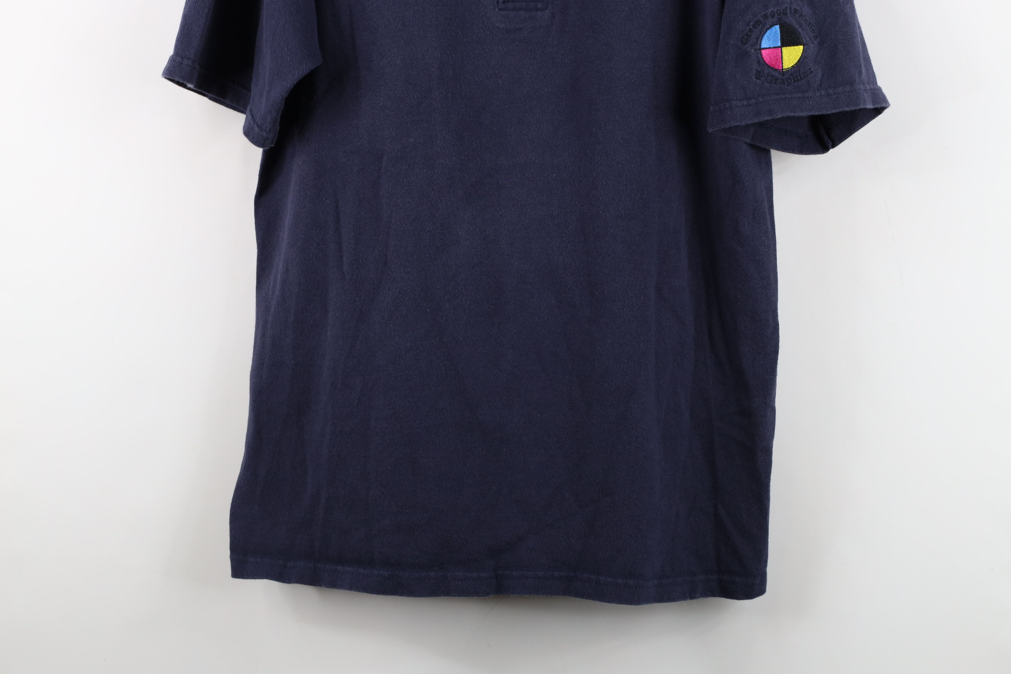 Vintage Vintage 90s Streetwear Blank Heavyweight Henley T-Shirt Blue Size US M / EU 48-50 / 2 - 3 Thumbnail