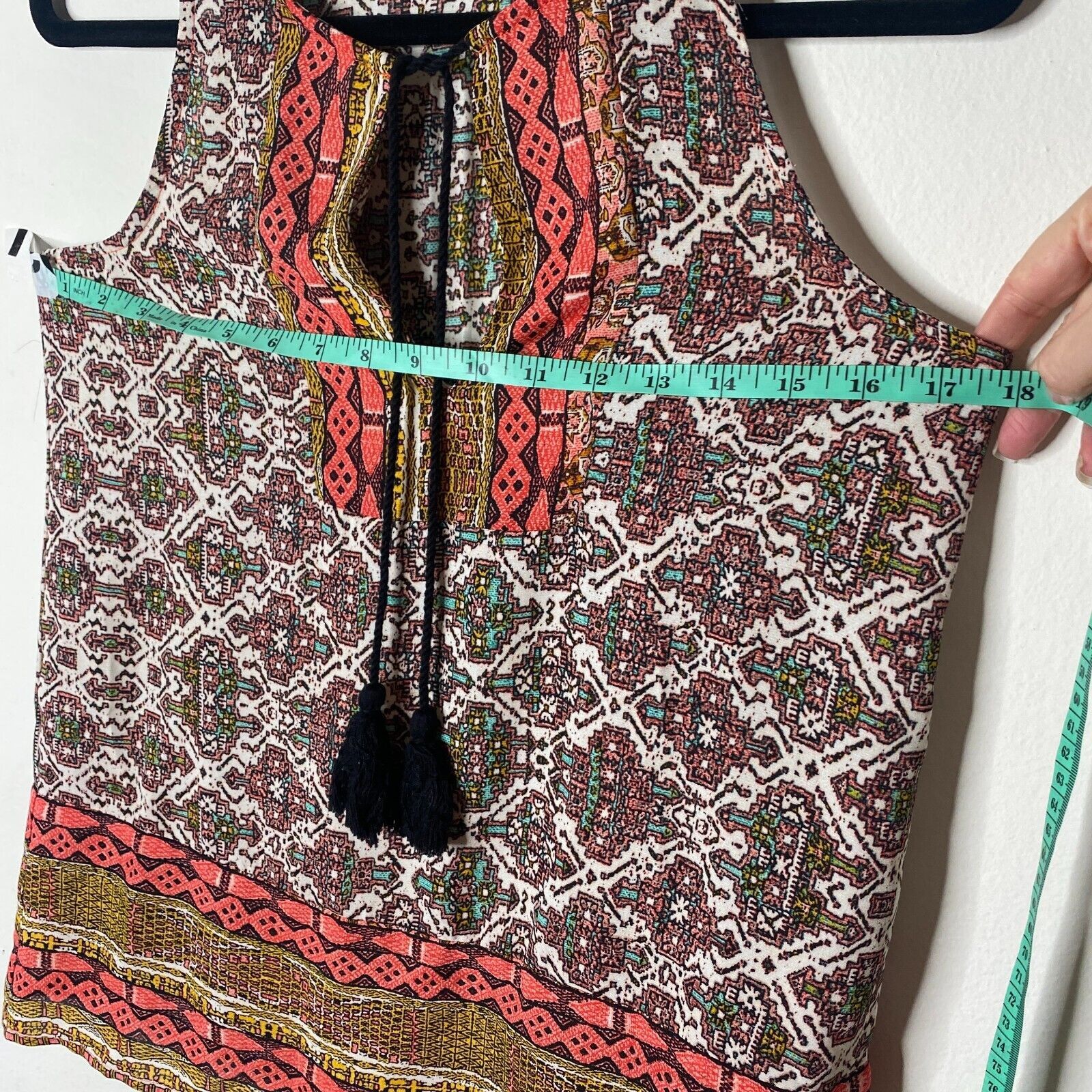 Other Braeve Brown Peach Multi Aztec Front Tie Sleeveless Tank XS Size XS / US 0-2 / IT 36-38 - 9 Thumbnail