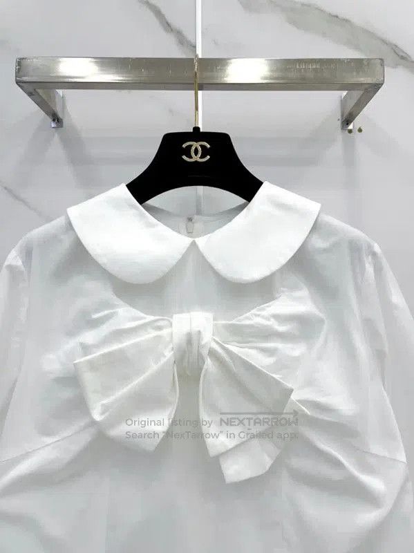 Comme des Garcons COMME des GARÇONS White Cotton Long Sleeve Top . Size M / US 6-8 / IT 42-44 - 3 Thumbnail