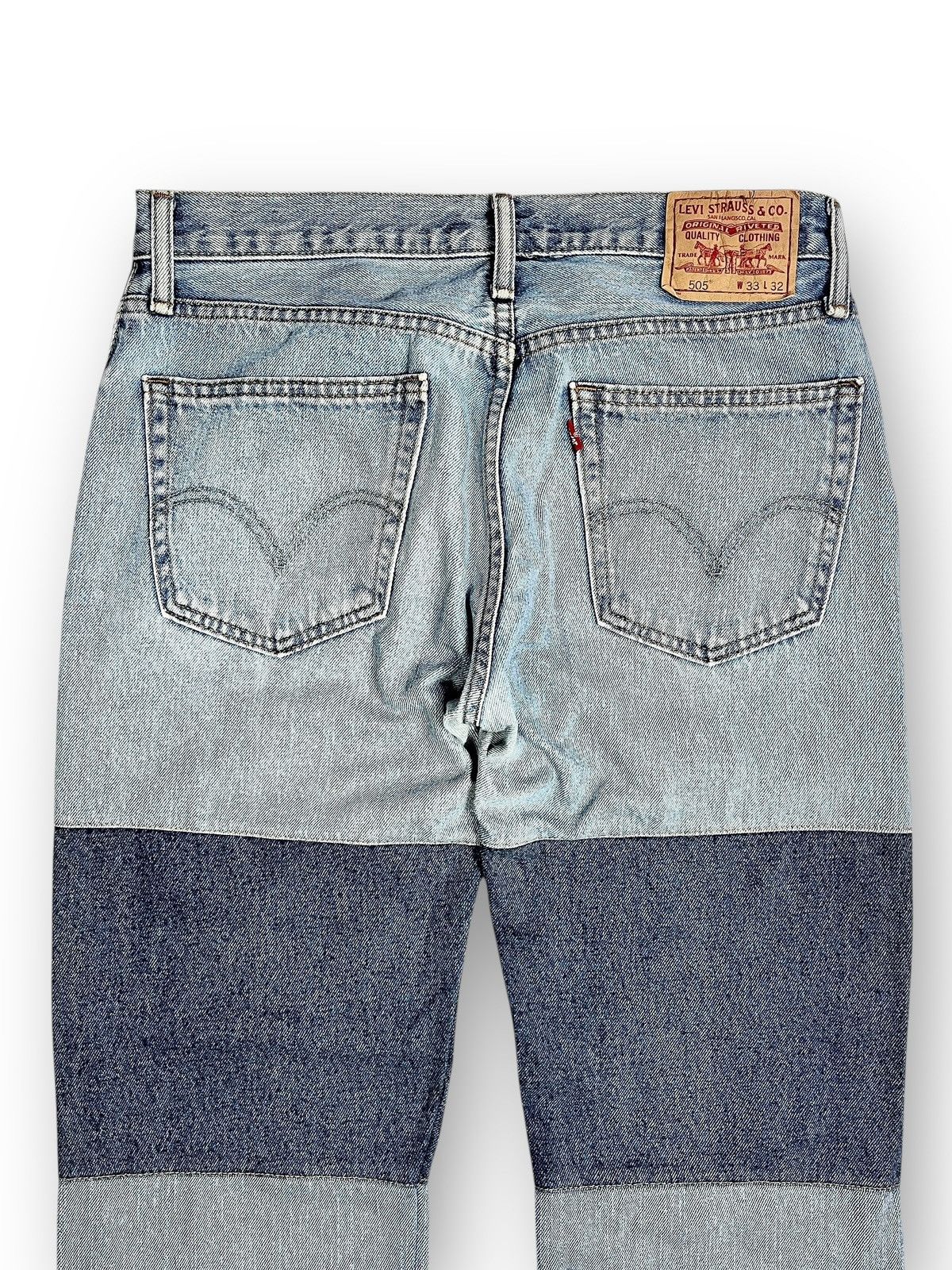 Levi's 2010 Levi's 505 Two Tone Patchwork Denim Pants Size US 32 / EU 48 - 3 Thumbnail