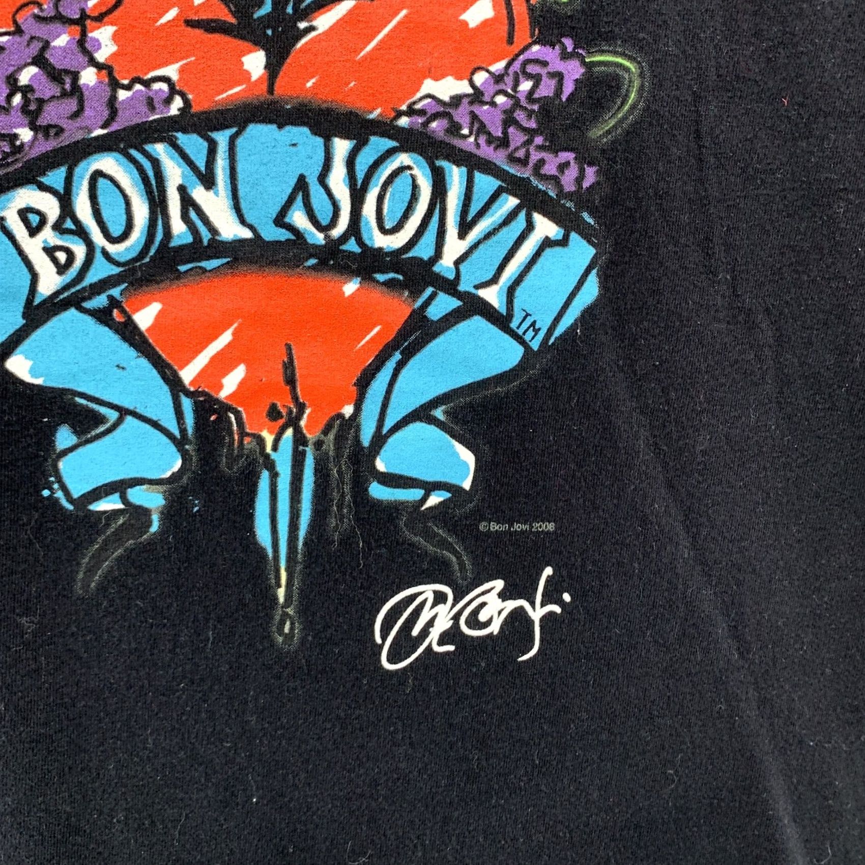 Hard Rock Cafe Hard Rock Bon Jovi Top Womens Large Black Bucharest Music Shirt Size L / US 10 / IT 46 - 7 Thumbnail