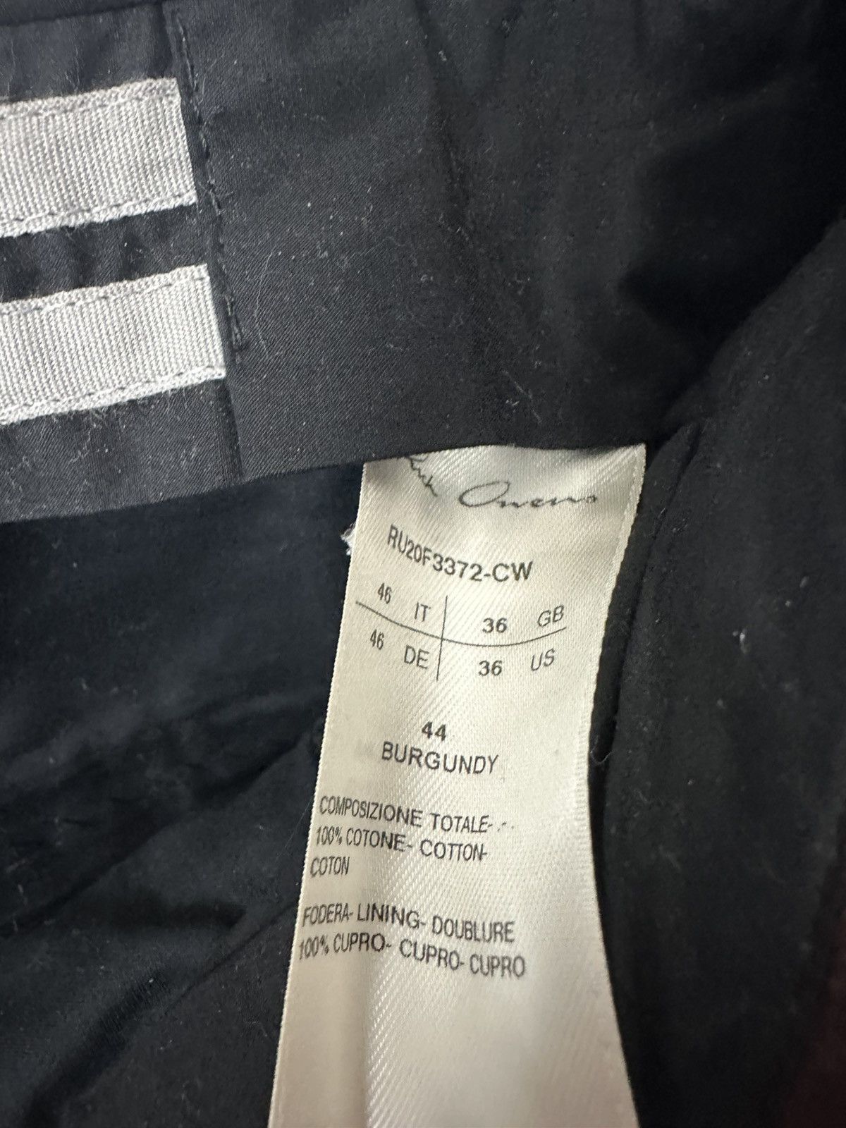 Rick Owens FW20 ‘PERFORMA’ Corduroy Cropped Trousers Size US 30 / EU 46 - 9 Thumbnail