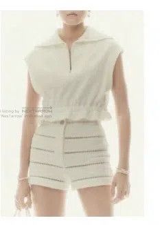 Chanel Chanel Pure cotton navy collar sleeveless top Size XS / US 0-2 / IT 36-38 - 4 Thumbnail