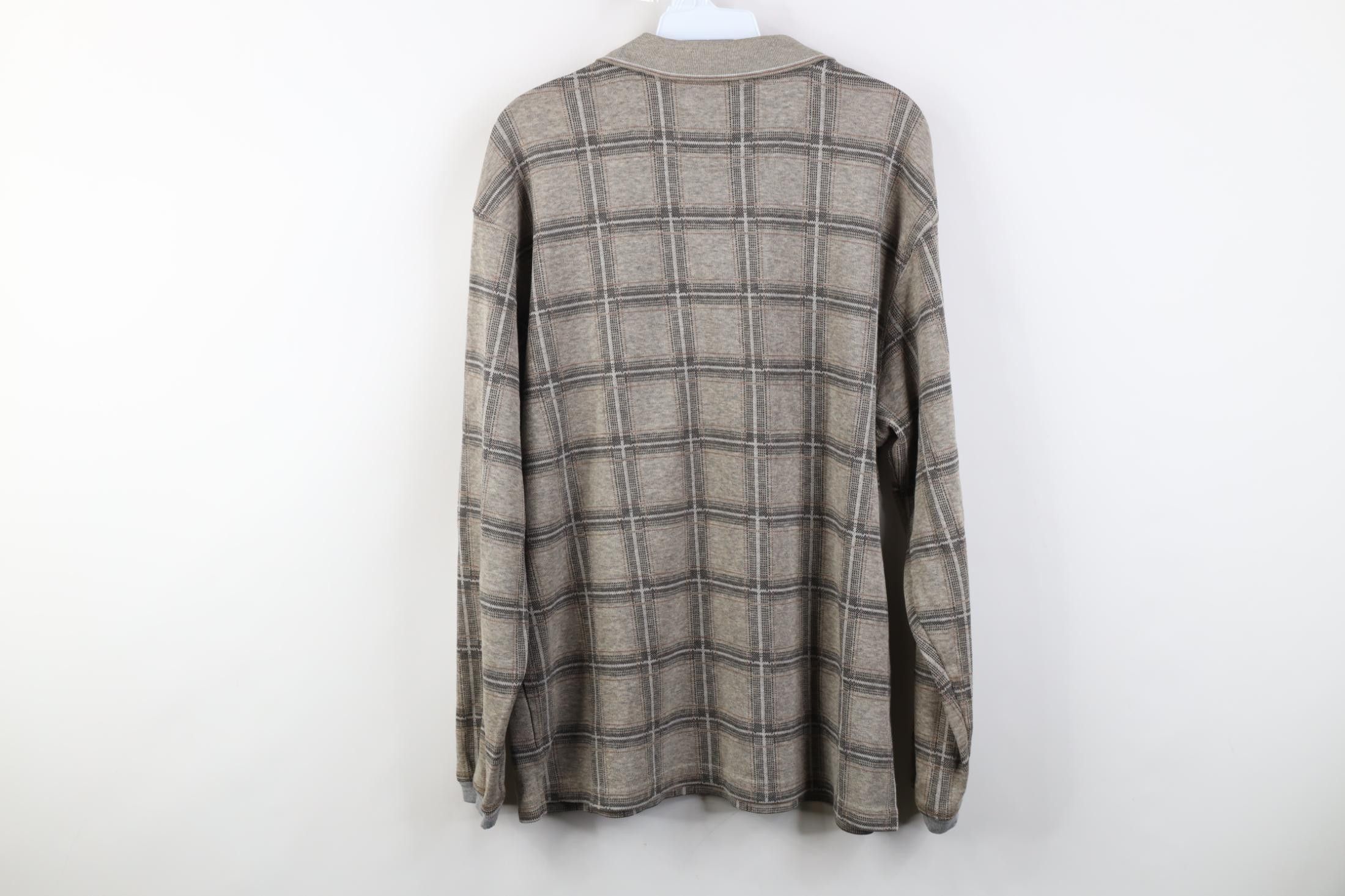 Vintage Vintage 90s Streetwear Long Sleeve Rugby Polo Shirt Plaid Size US L / EU 52-54 / 3 - 9 Thumbnail
