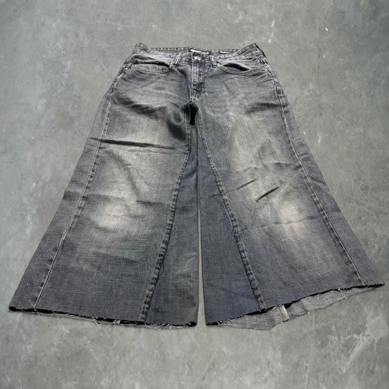 Ecko Unltd. Crazy Vintage Y2K/2000s Ecko Unltd Super Baggy Skater Style Black Short Denim Jeans! Size US 30 / EU 46 - 1 Thumbnail
